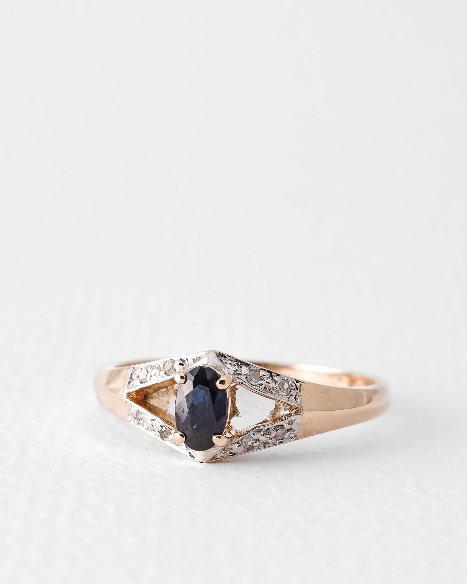 Liorah | Vintage Saffier & Diamant Ring