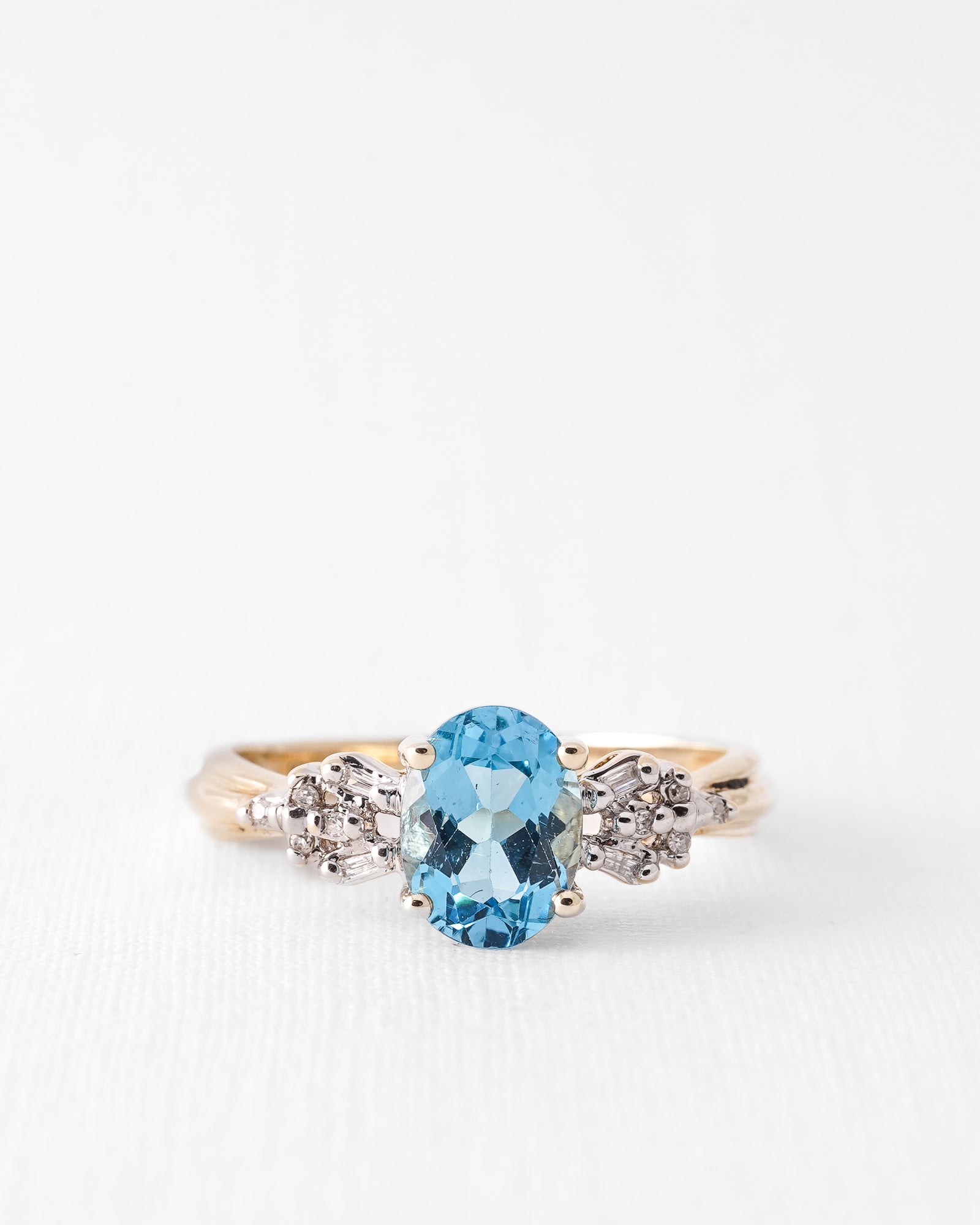 Uma | Vintage Topaas Solitaire & Diamant Details
