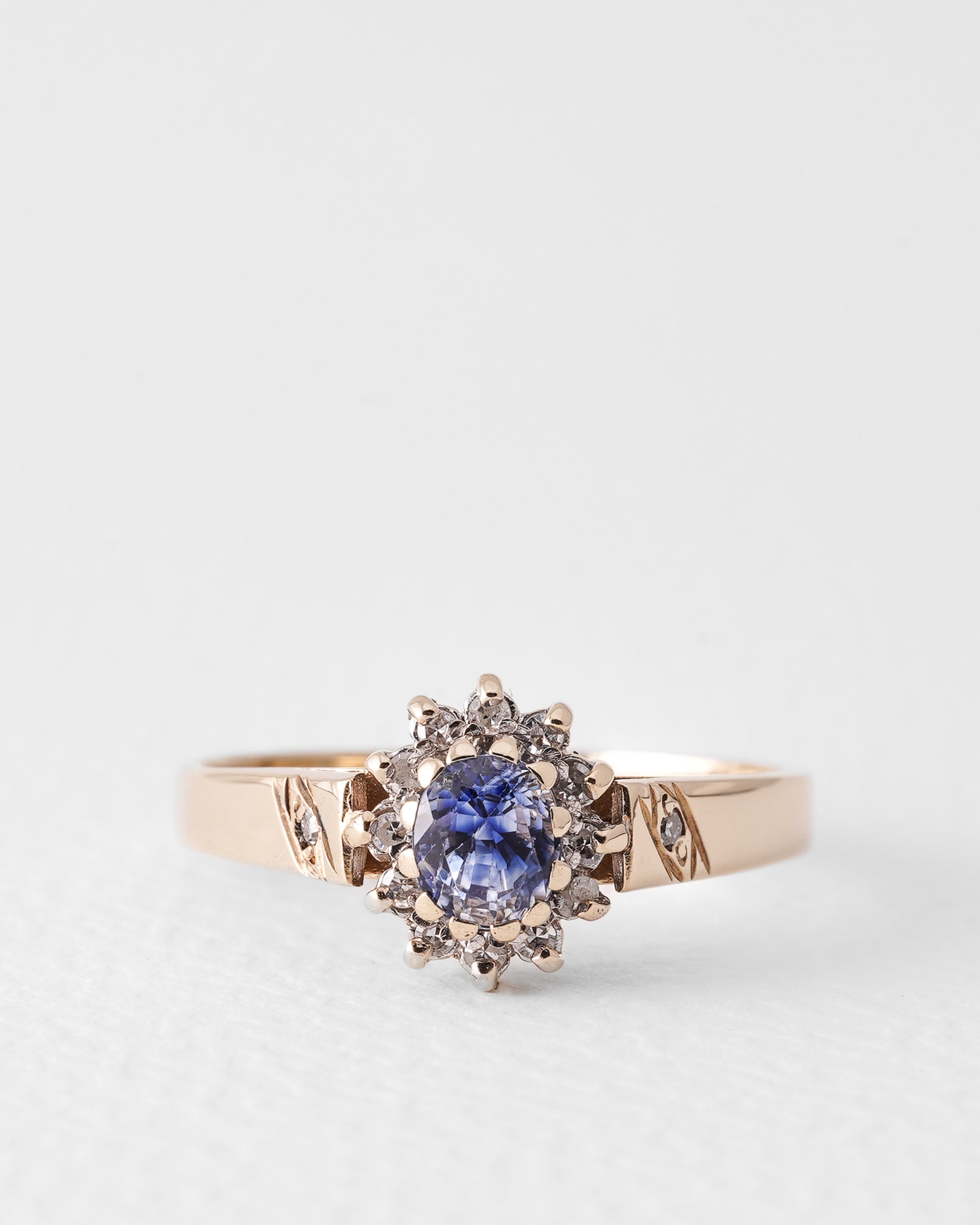 Hazel | Vintage Saffier & Diamant Cluster