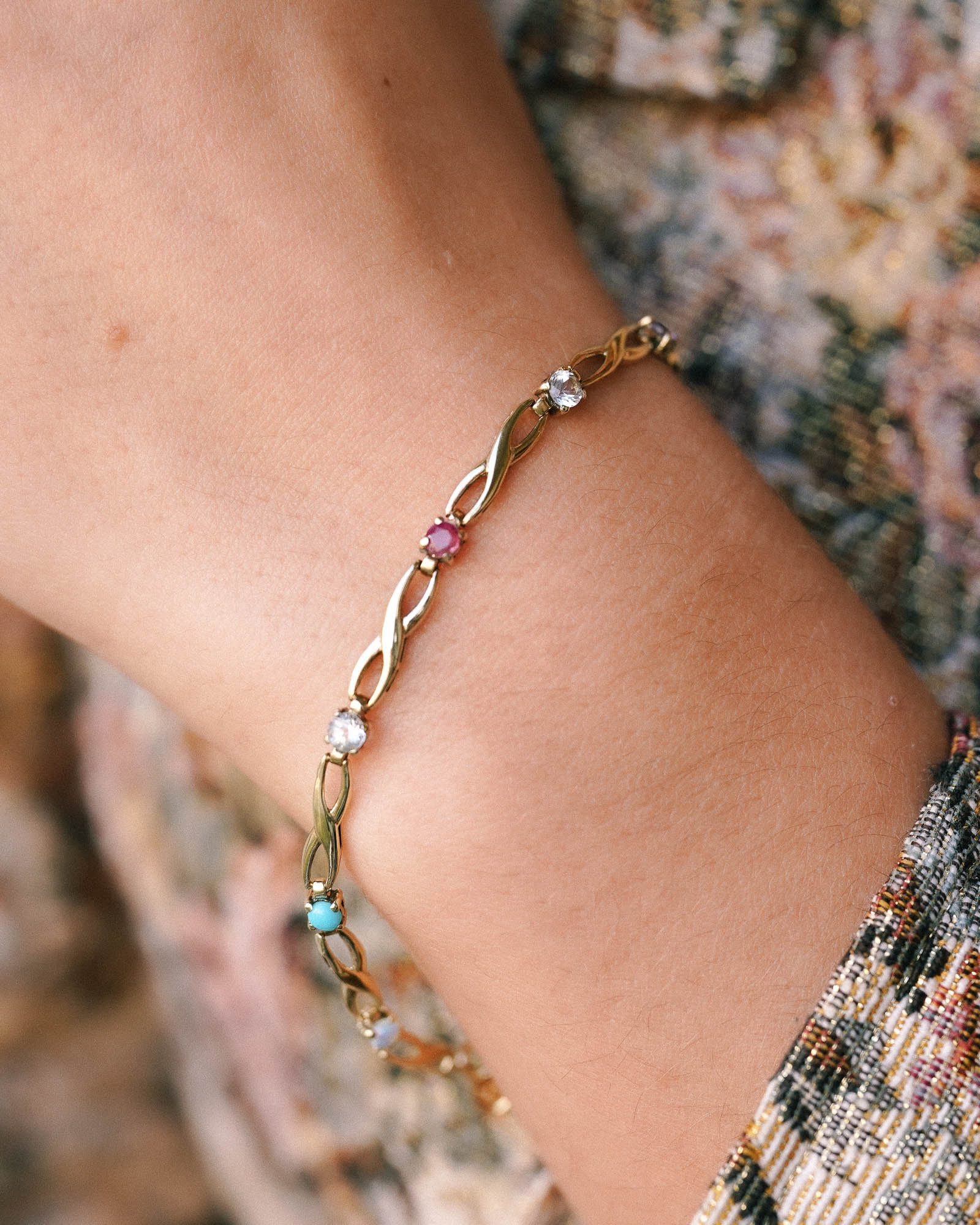 Aenora  | Vintage Diverse Edelstenen Armband