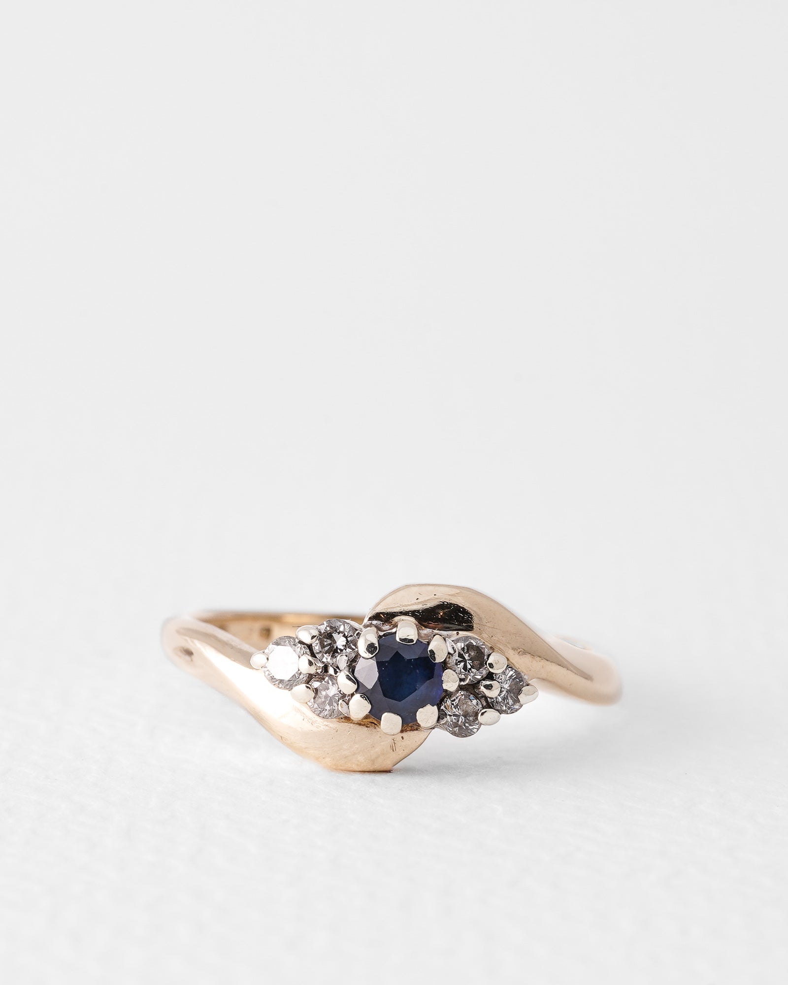 Nadine | Vintage Saffier & Diamant Cluster