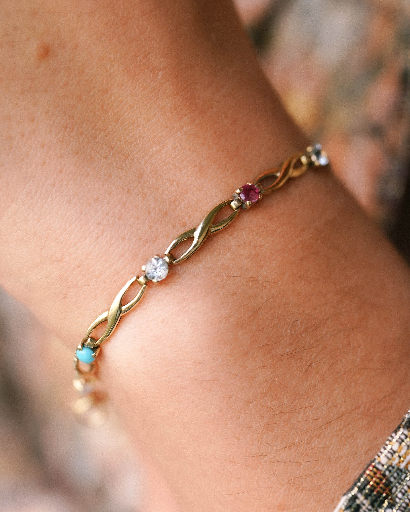 Aenora  | Vintage Diverse Edelstenen Armband