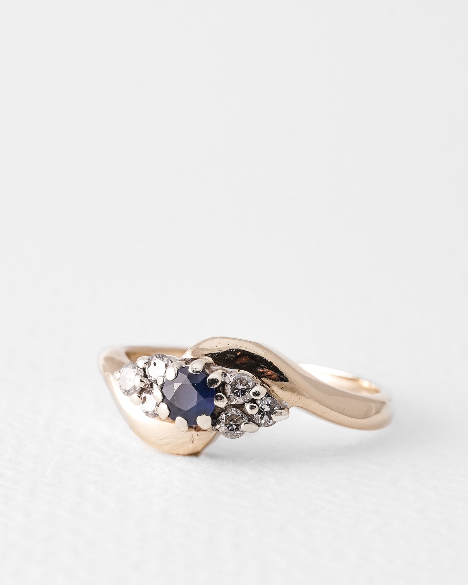 Nadine | Vintage Saffier & Diamant Cluster