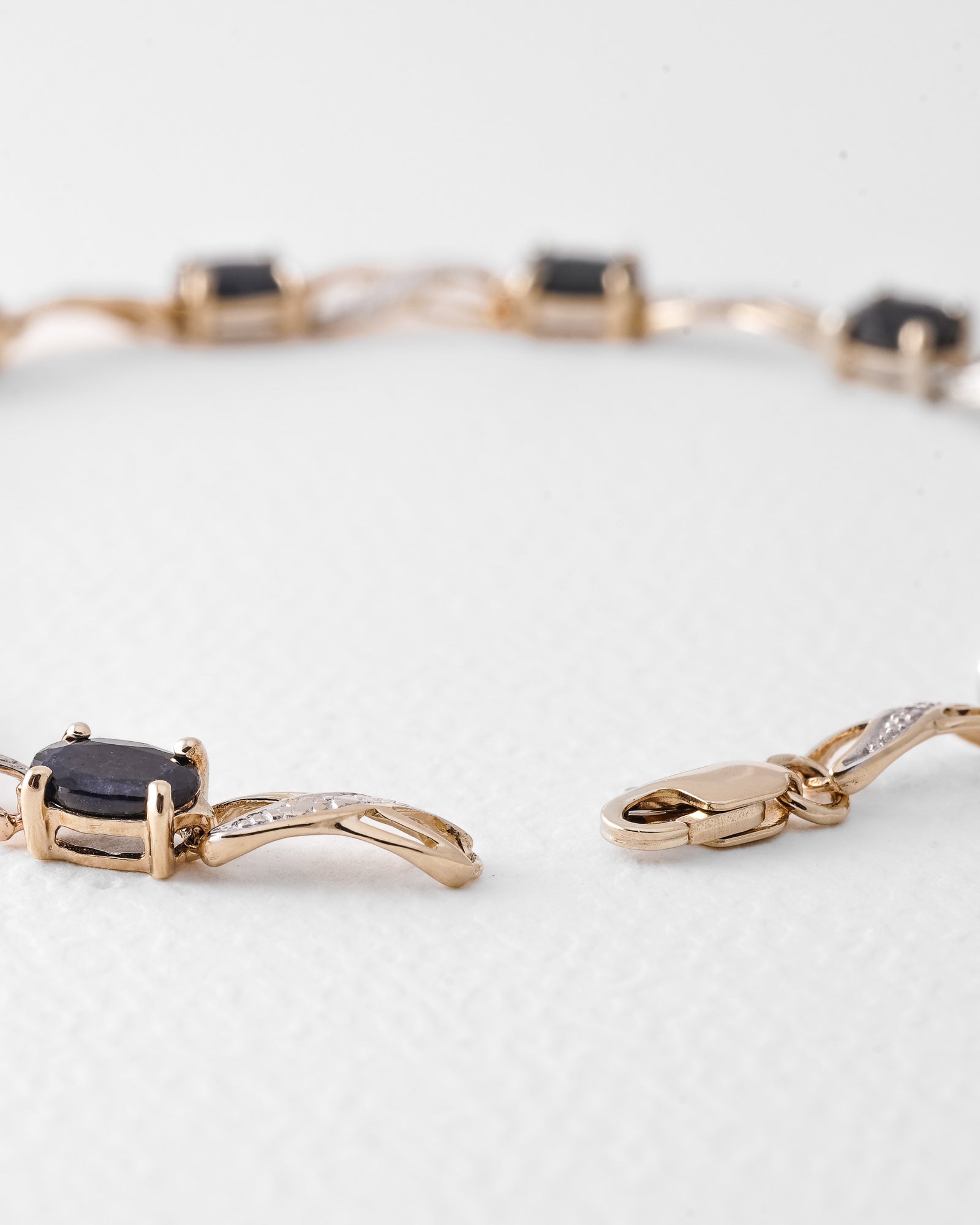 Colette | Vintage Saffier & Diamant Armband