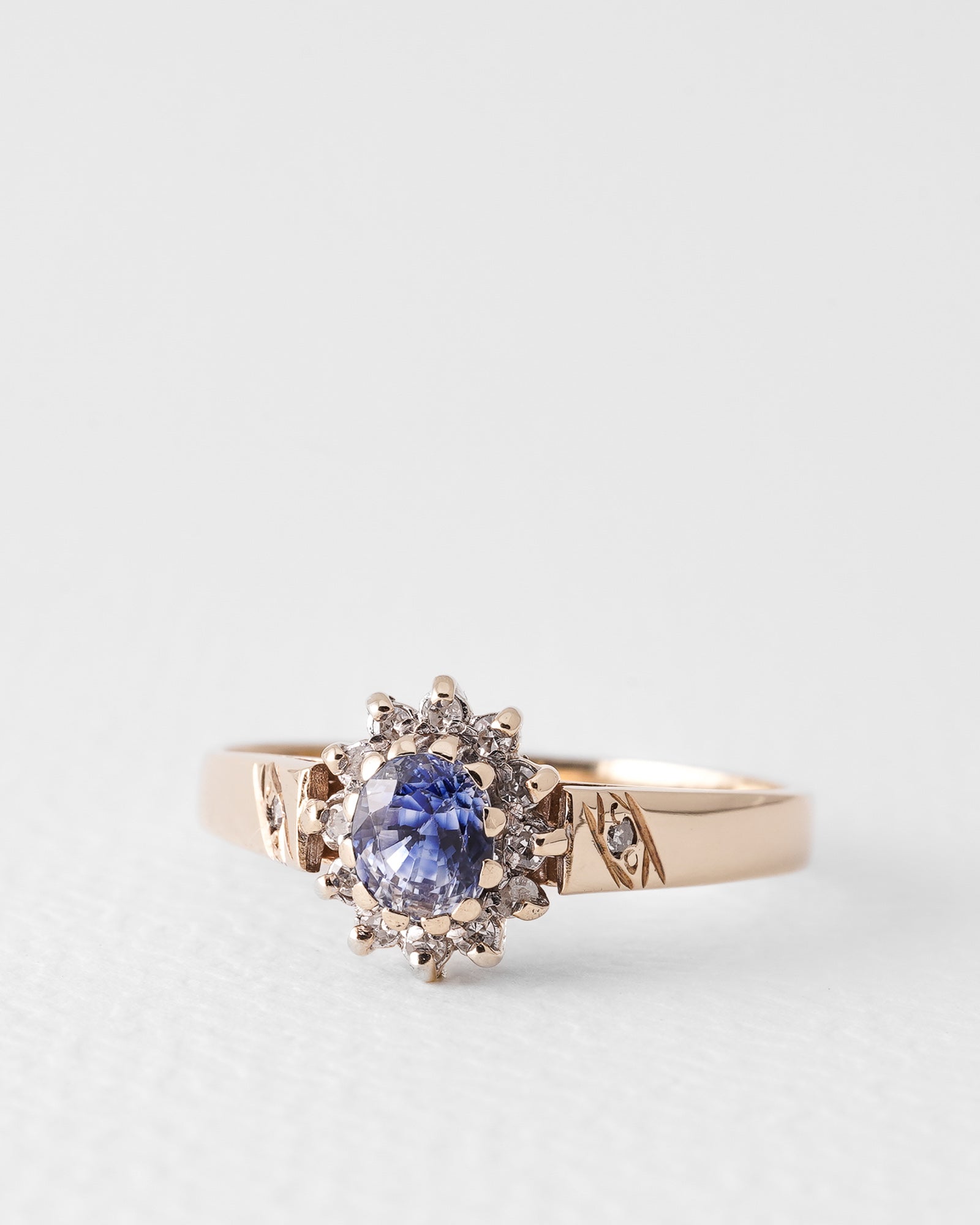Hazel | Vintage Saffier & Diamant Cluster