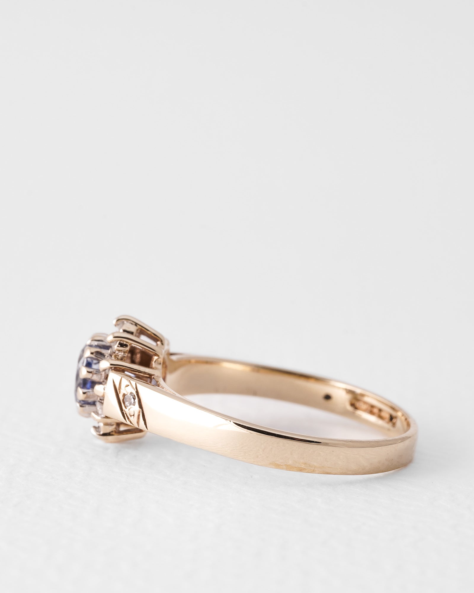 Hazel | Vintage Saffier & Diamant Cluster