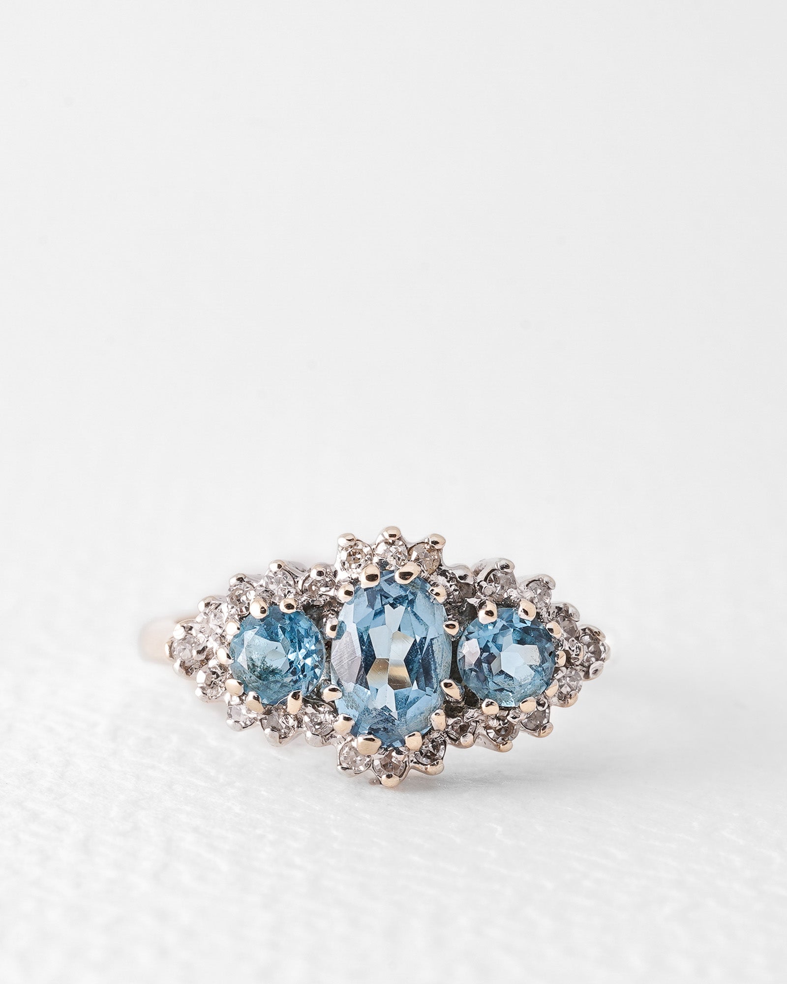Fabienne| Vintage Topaas & Diamant Cluster