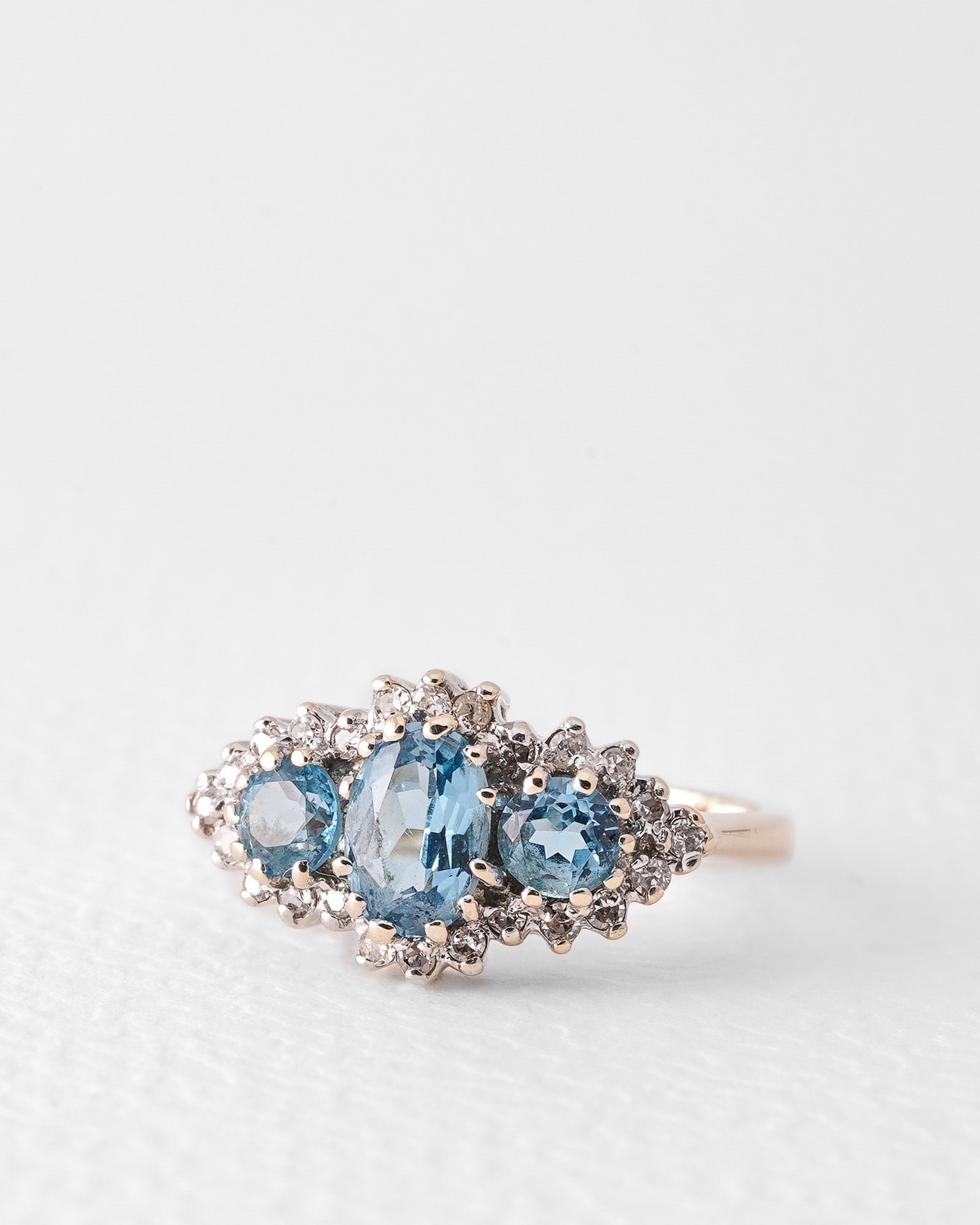 Fabienne| Vintage Topaas & Diamant Cluster