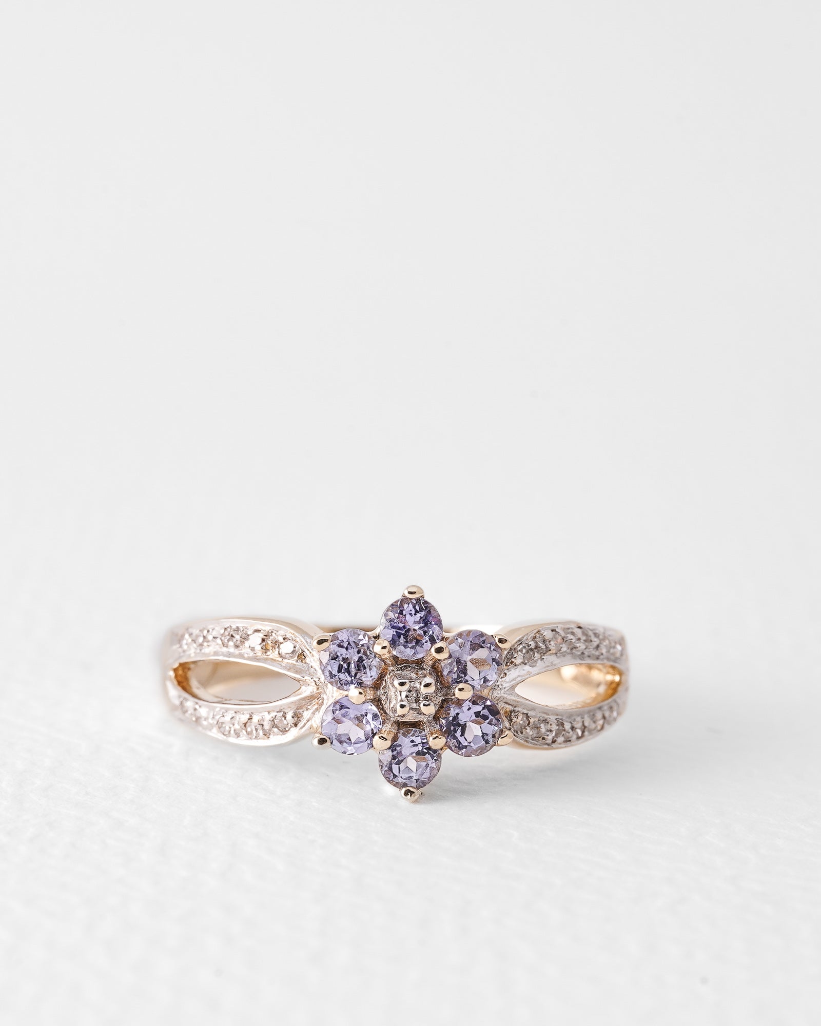 Faye | Vintage Tanzaniet & Diamant Cluster