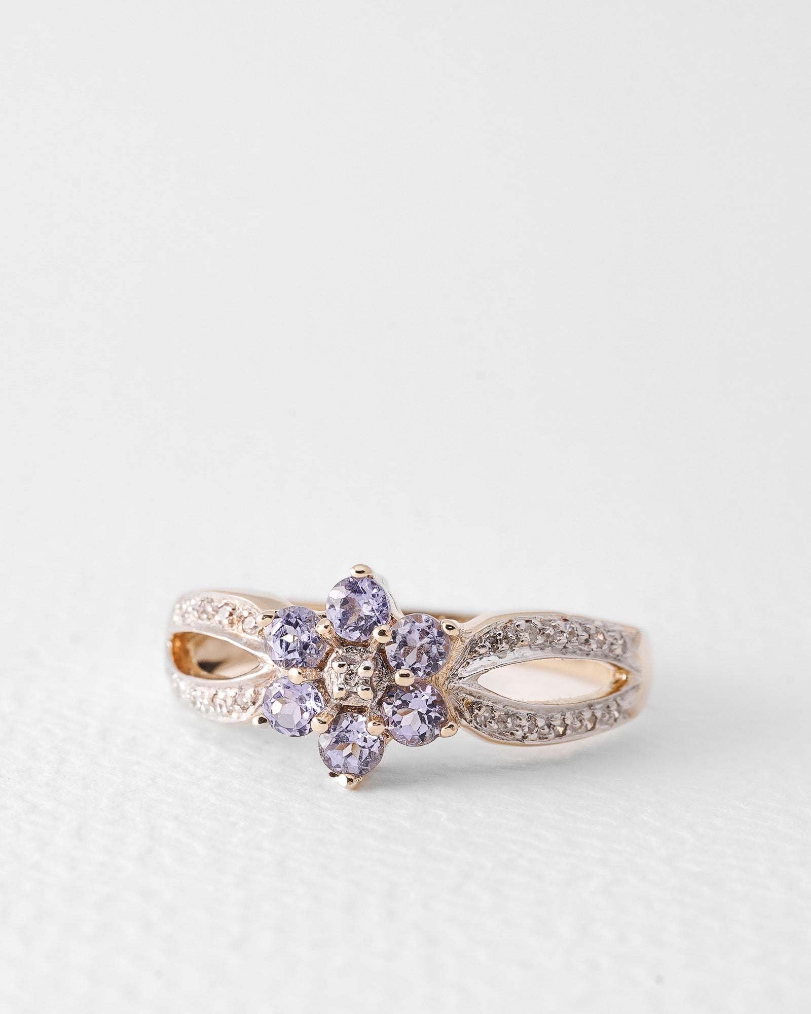 Faye | Vintage Tanzaniet & Diamant Cluster