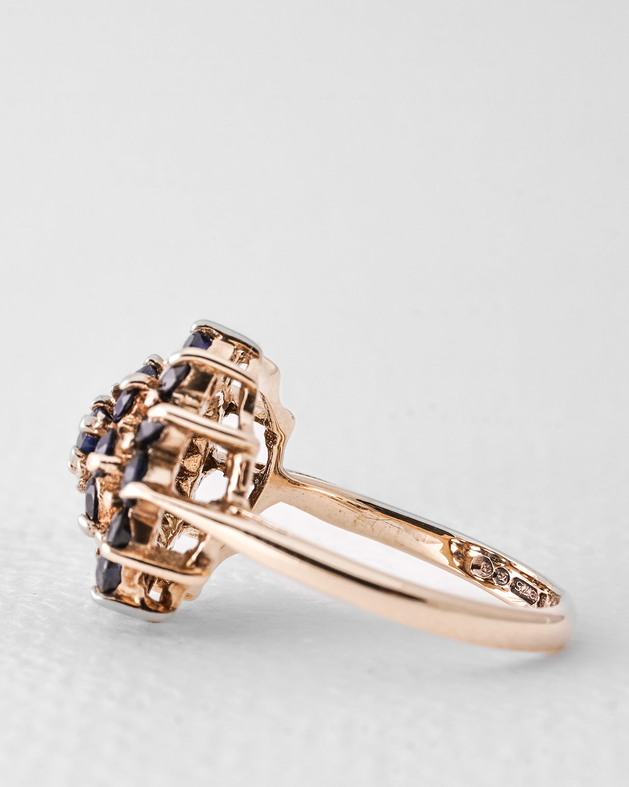 Camila | Vintage Saffier Cluster Ring