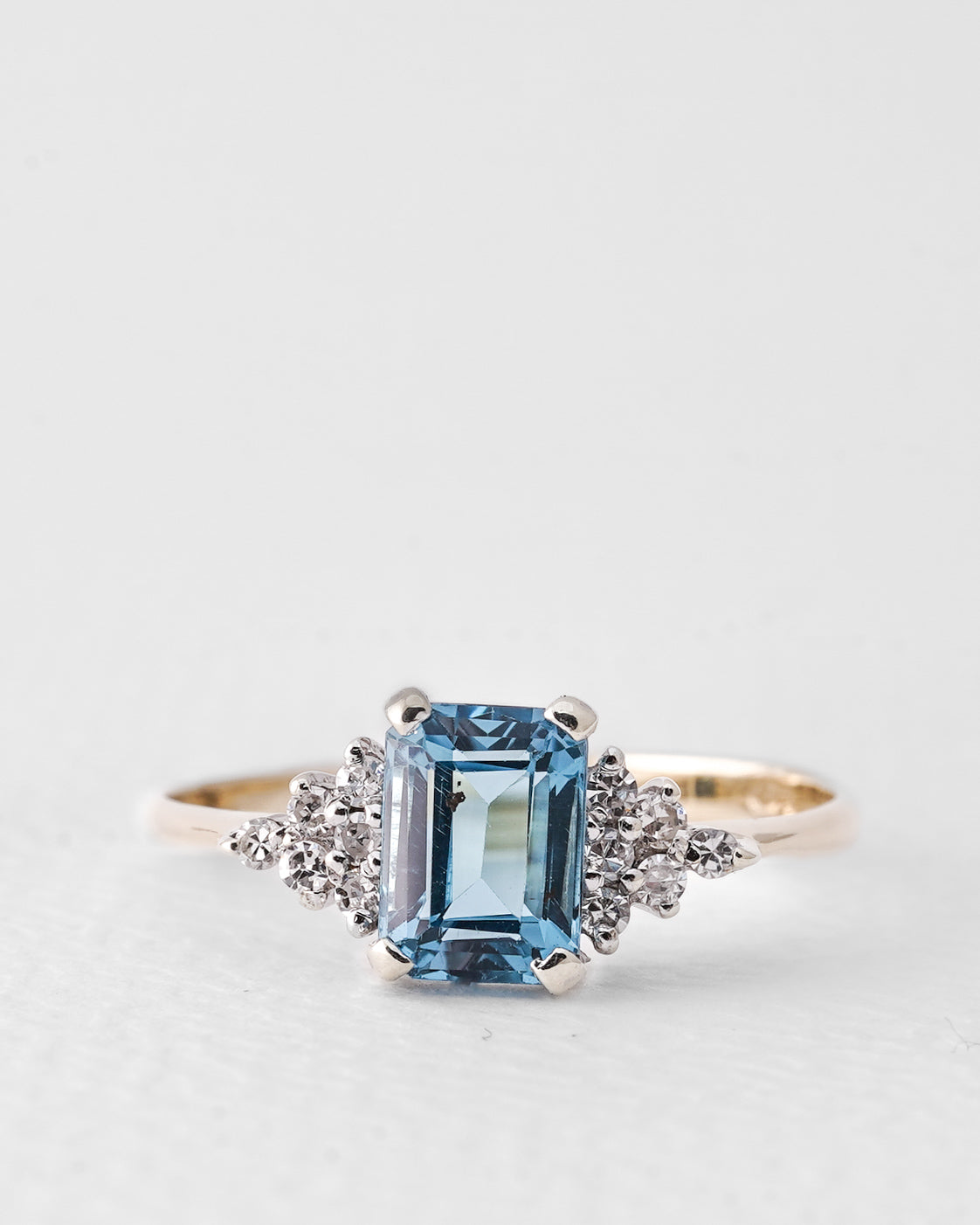 Vivienne | Vintage Topaas & Diamant Cluster Ring