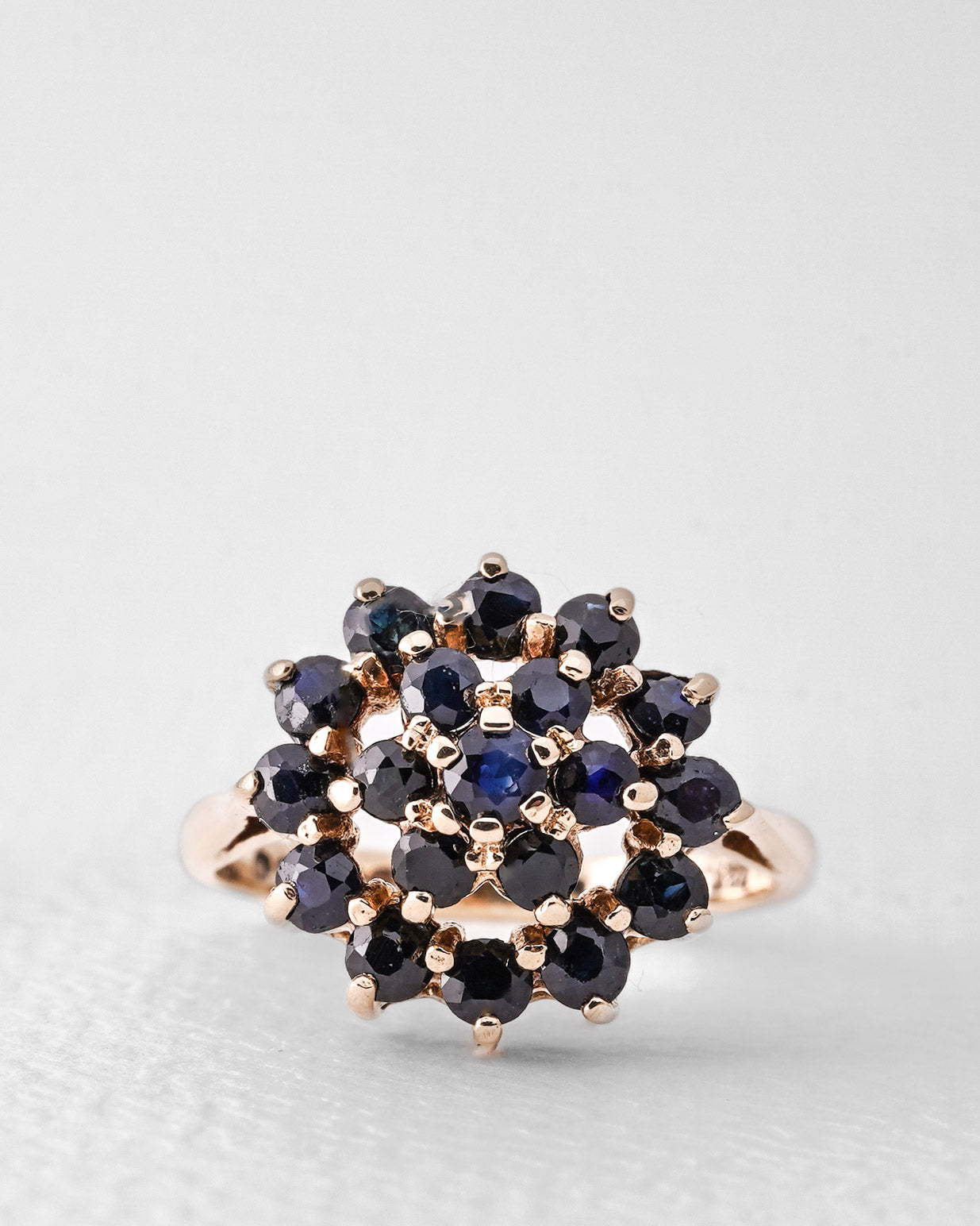 Camila | Vintage Saffier Cluster Ring