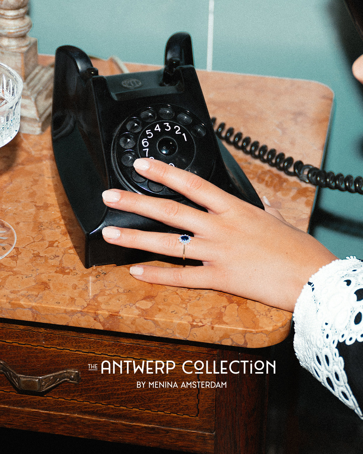 Aletta | 9K & 14K Saffier & Diamant Cluster