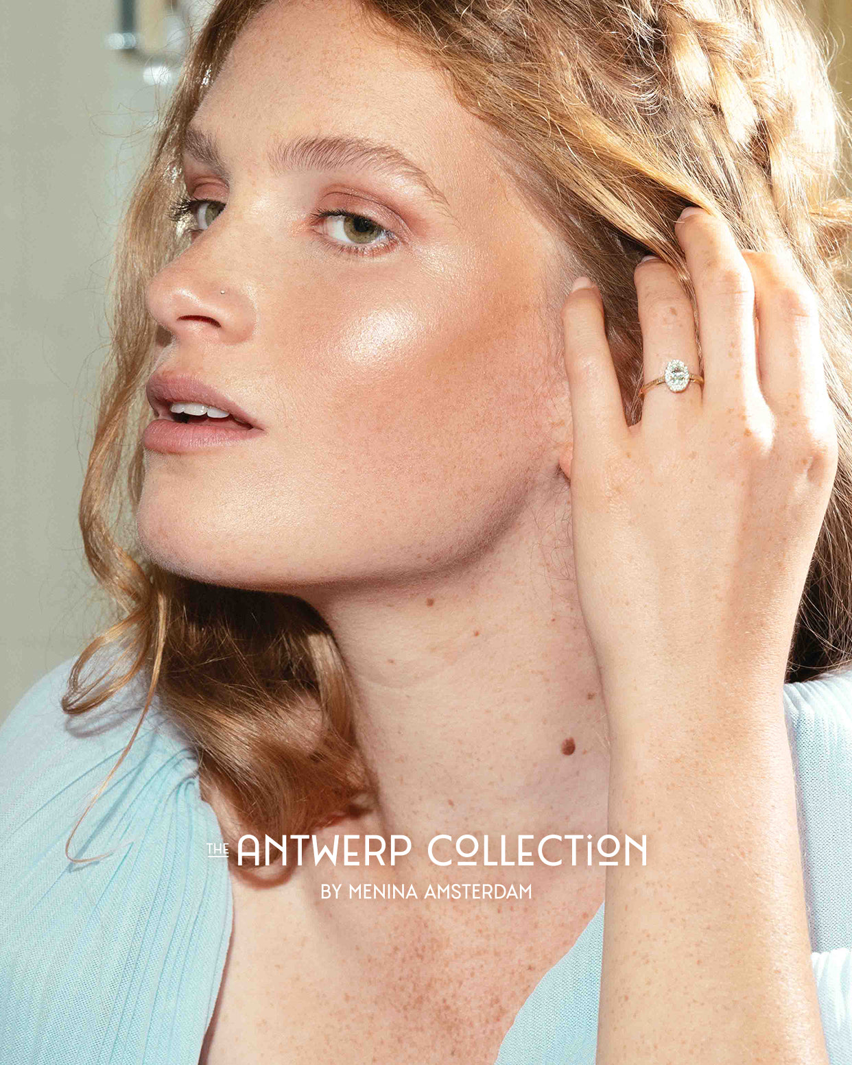Arna | 9K & 14K Aquamarijn & Diamant Cluster