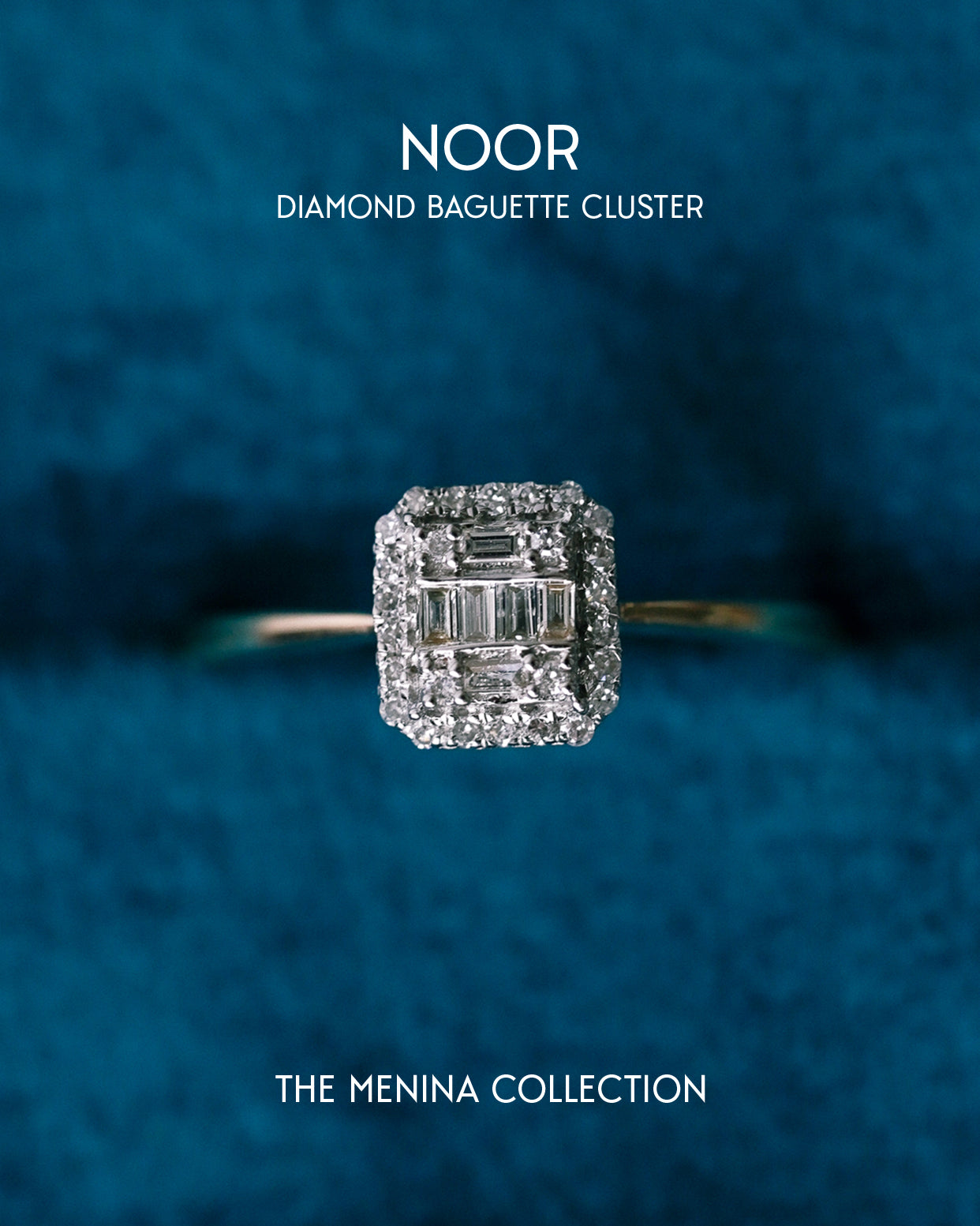 Noor | 9K & 14K Diamond Baquette Cluster
