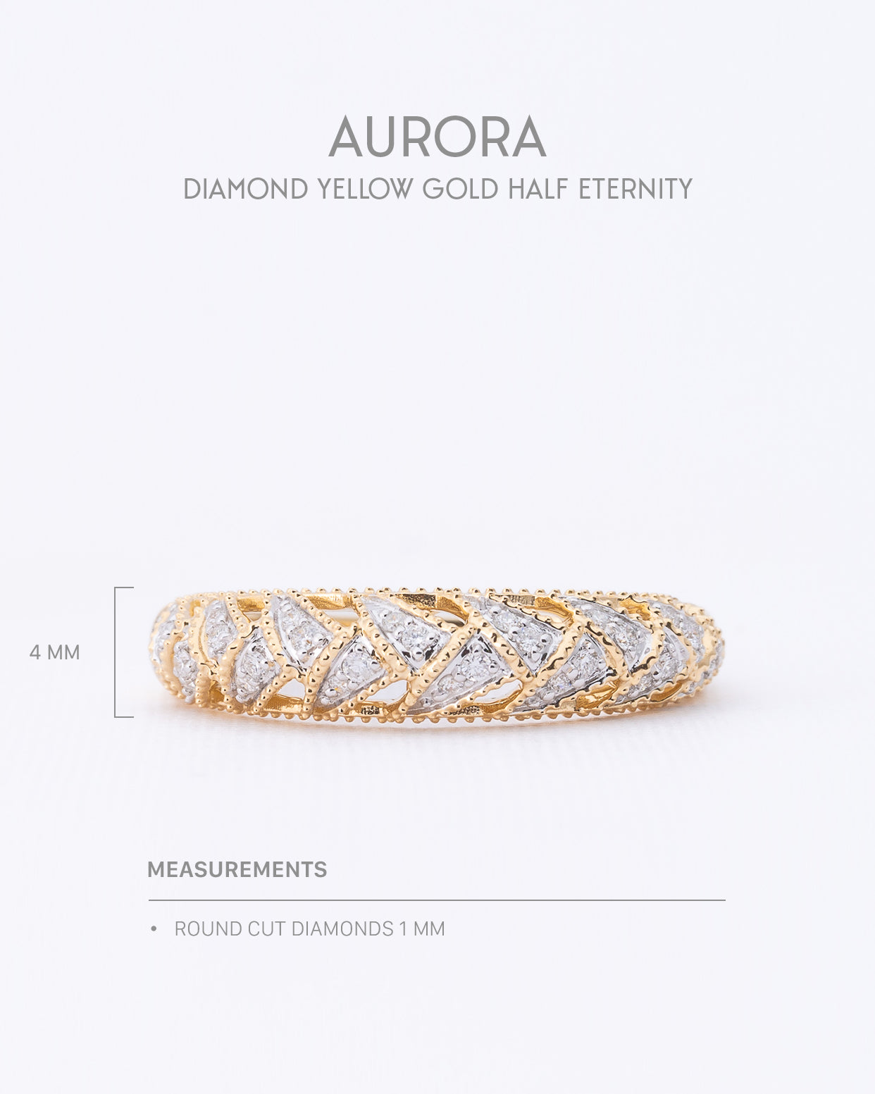 Aurora | 9K & 14K Diamant Half Eternity