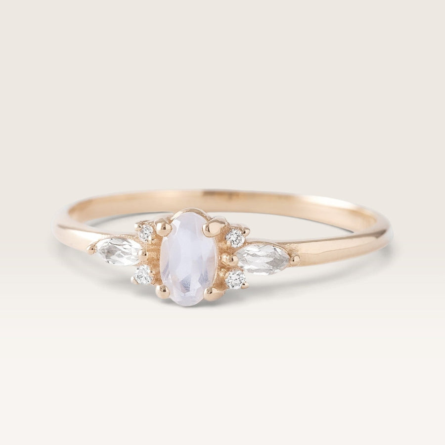 Camille | Maansteen & Diamant Ring