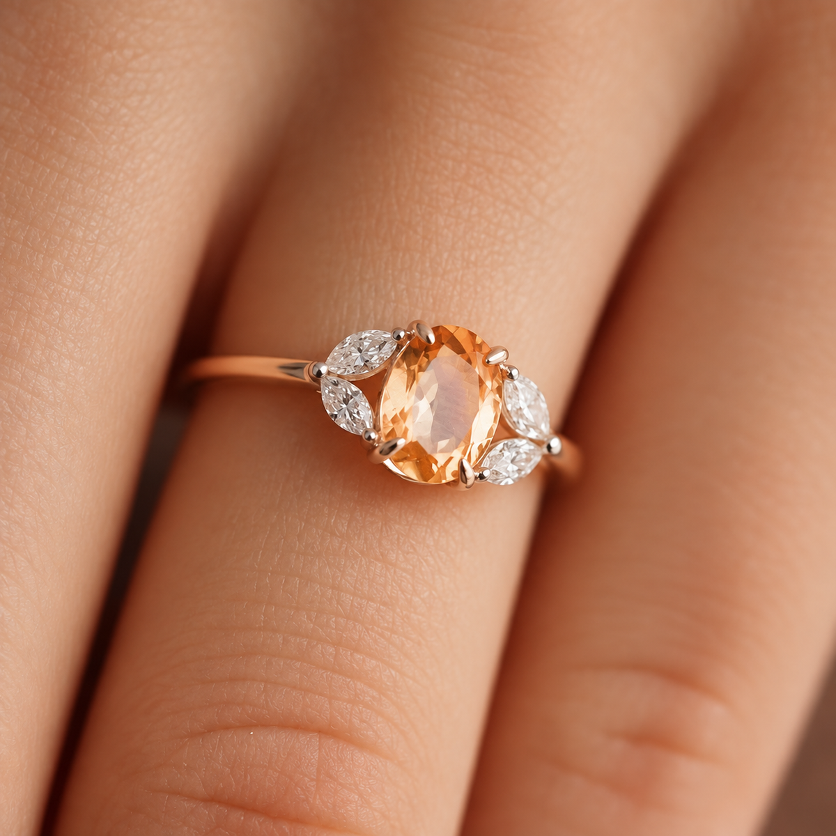 Solène | Citrien & Diamant Ring