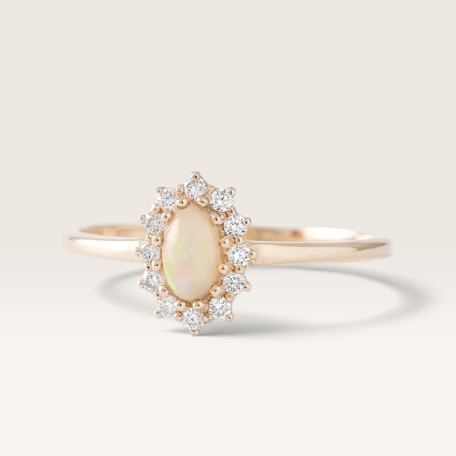 Chloe | Opaal & Diamant Cluster Ring