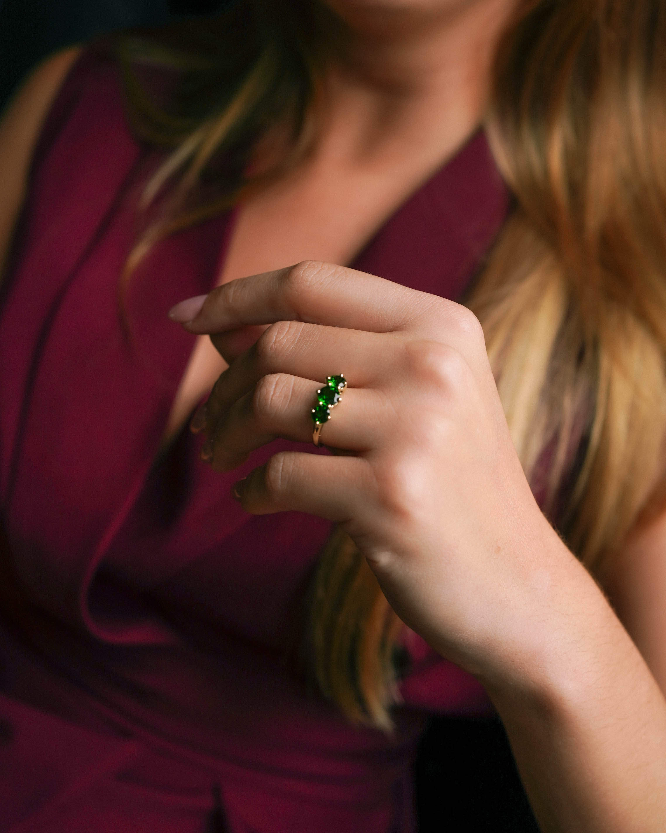 Paloma | Vintage Diopsiet Driesteen Ring