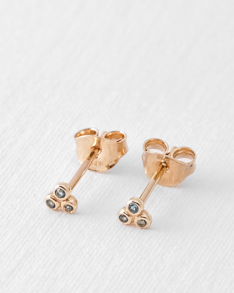 Thalie | 14K Blauwe Topaas Studs