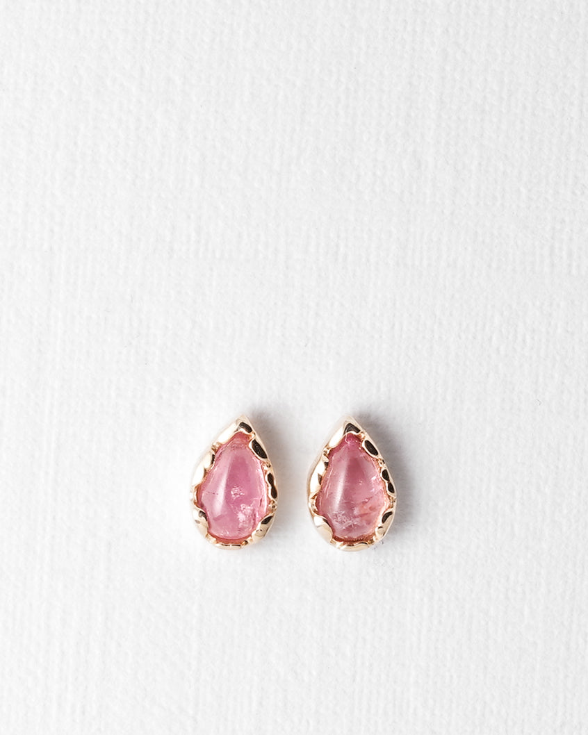 Elowyn | 14K Toermalijn Pear Cut Studs