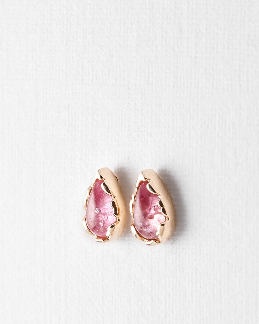 Elowyn | 14K Toermalijn Pear Cut Studs