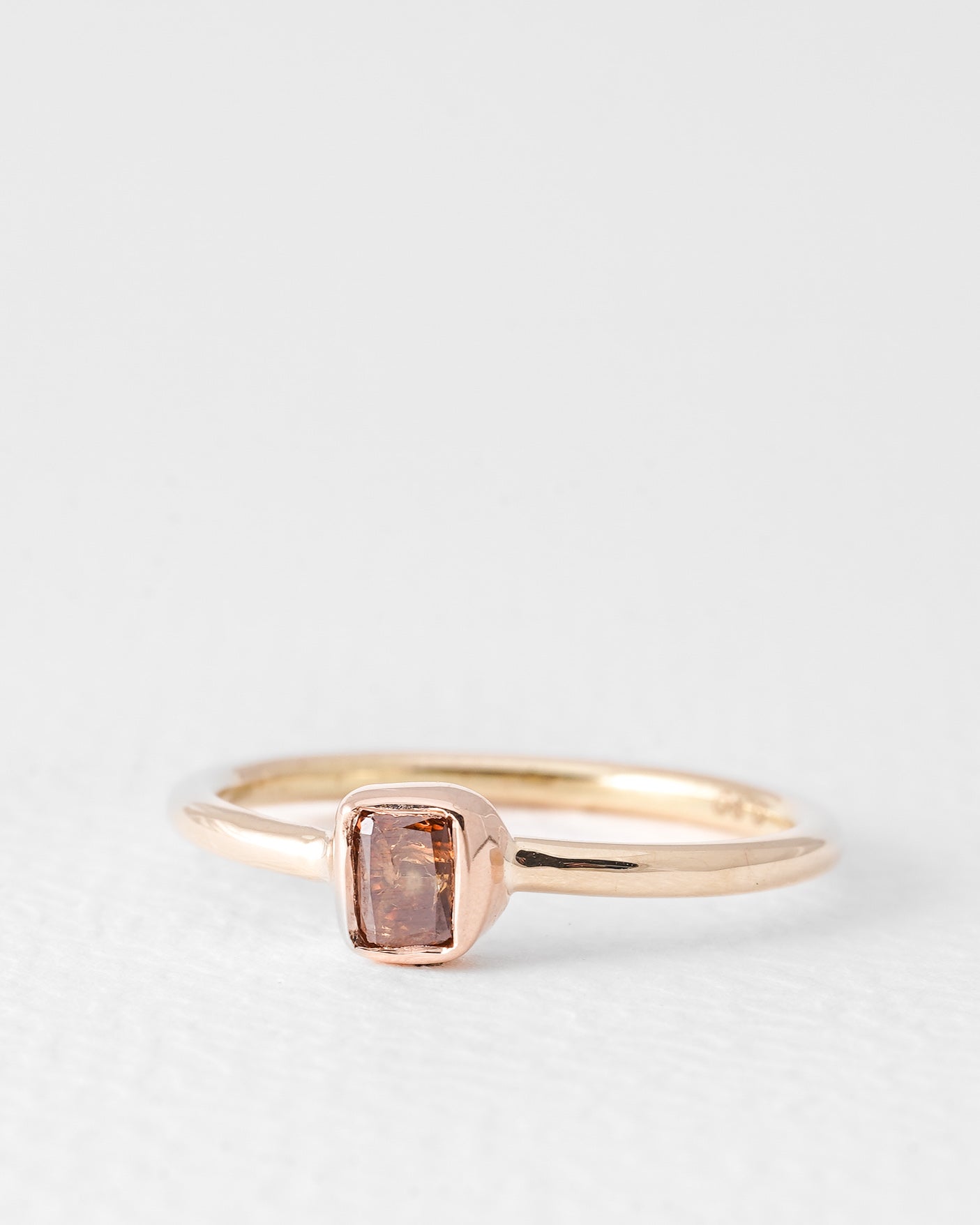 Cristina | 14K Geel Goud Cognac Briljant (0.3ct) Ring