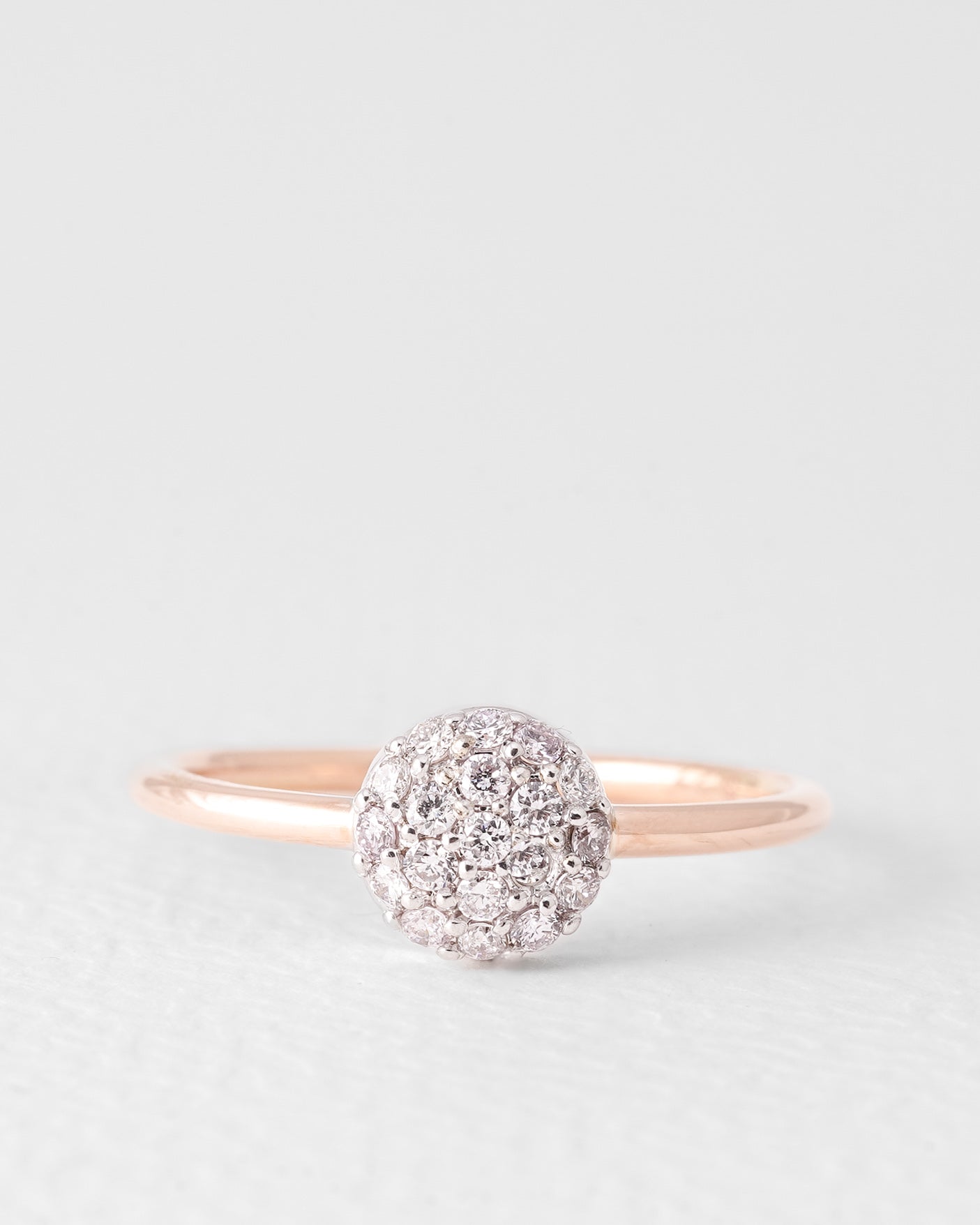 Cadie | 14K Rosé Goud Briljant (0.27ct) Promise Cluster Ring