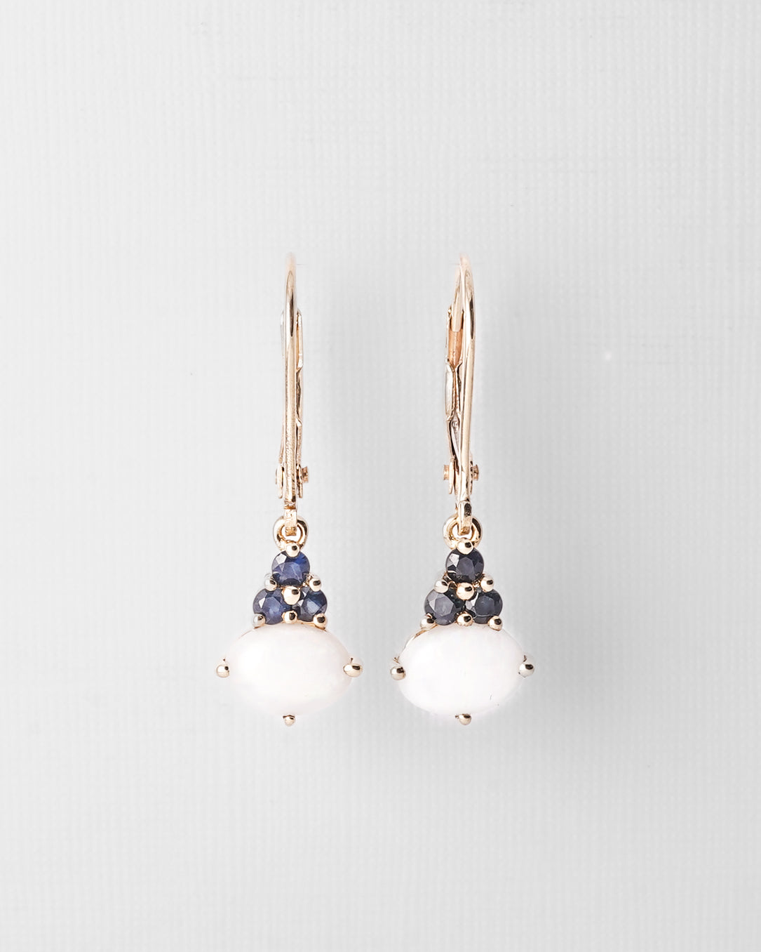 Fira | Vintage Opaal & Saffier Oorbellen