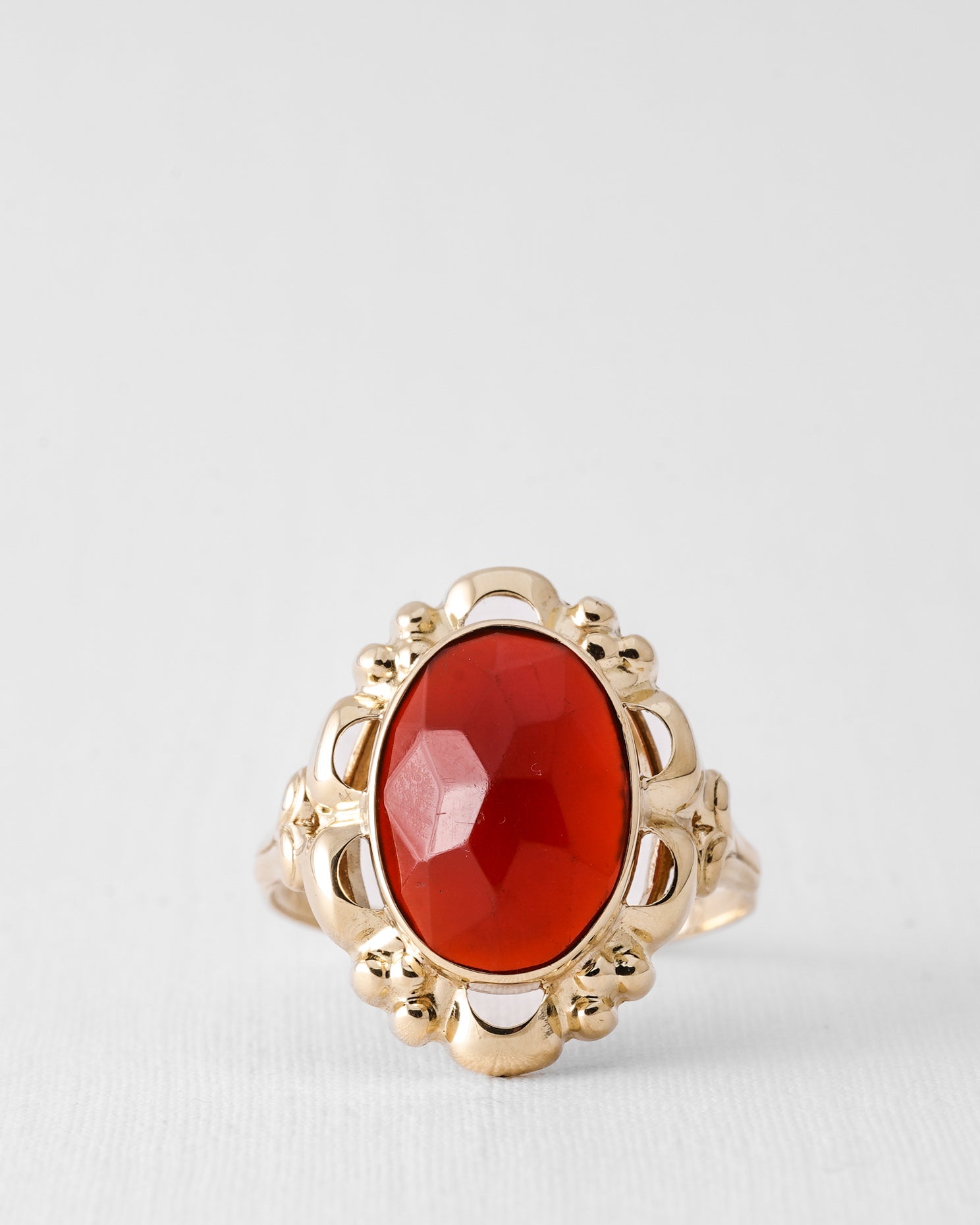 Aven | 14K Granaat Statement Ring