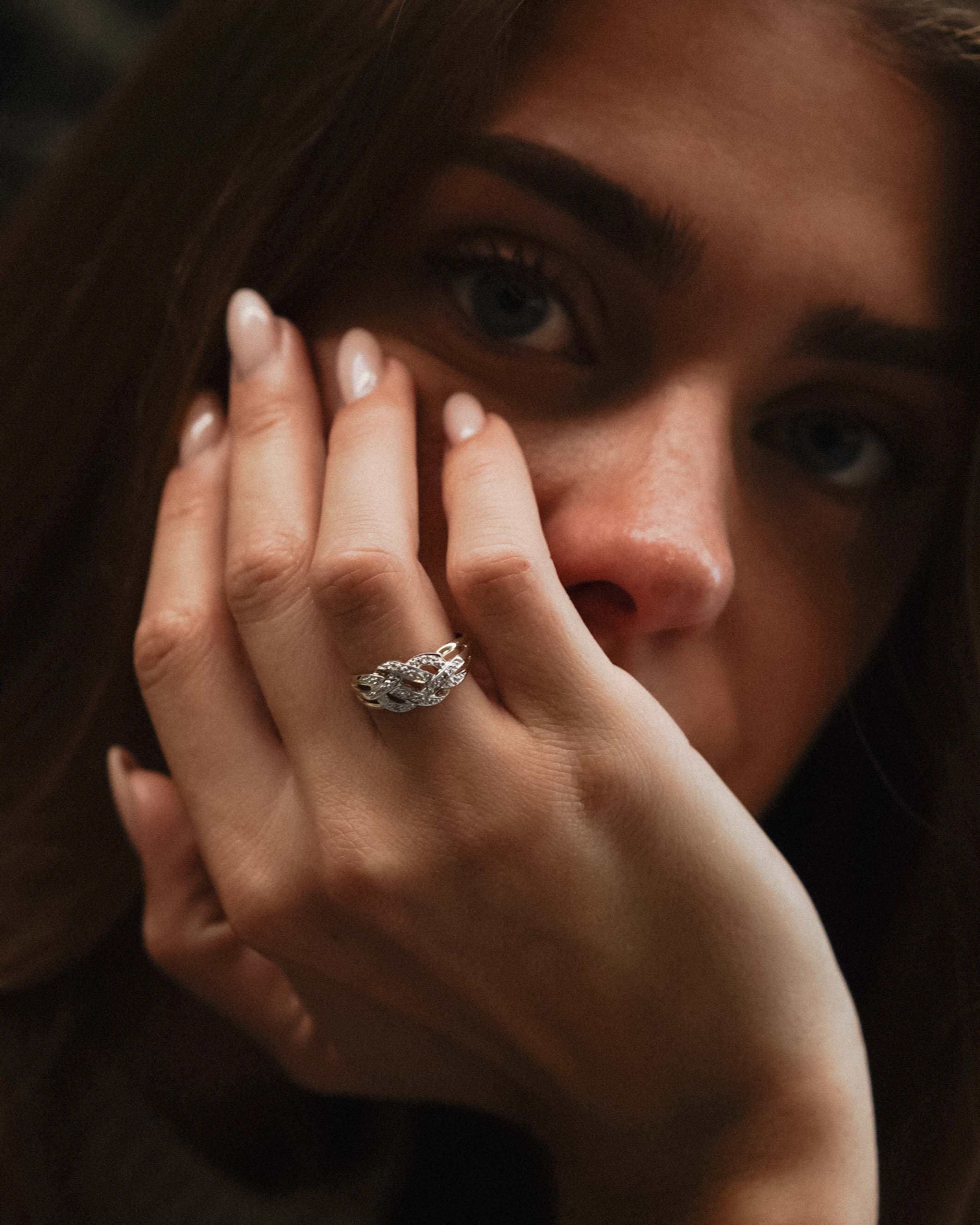 Melina | Vintage Diamant Knoop Ring