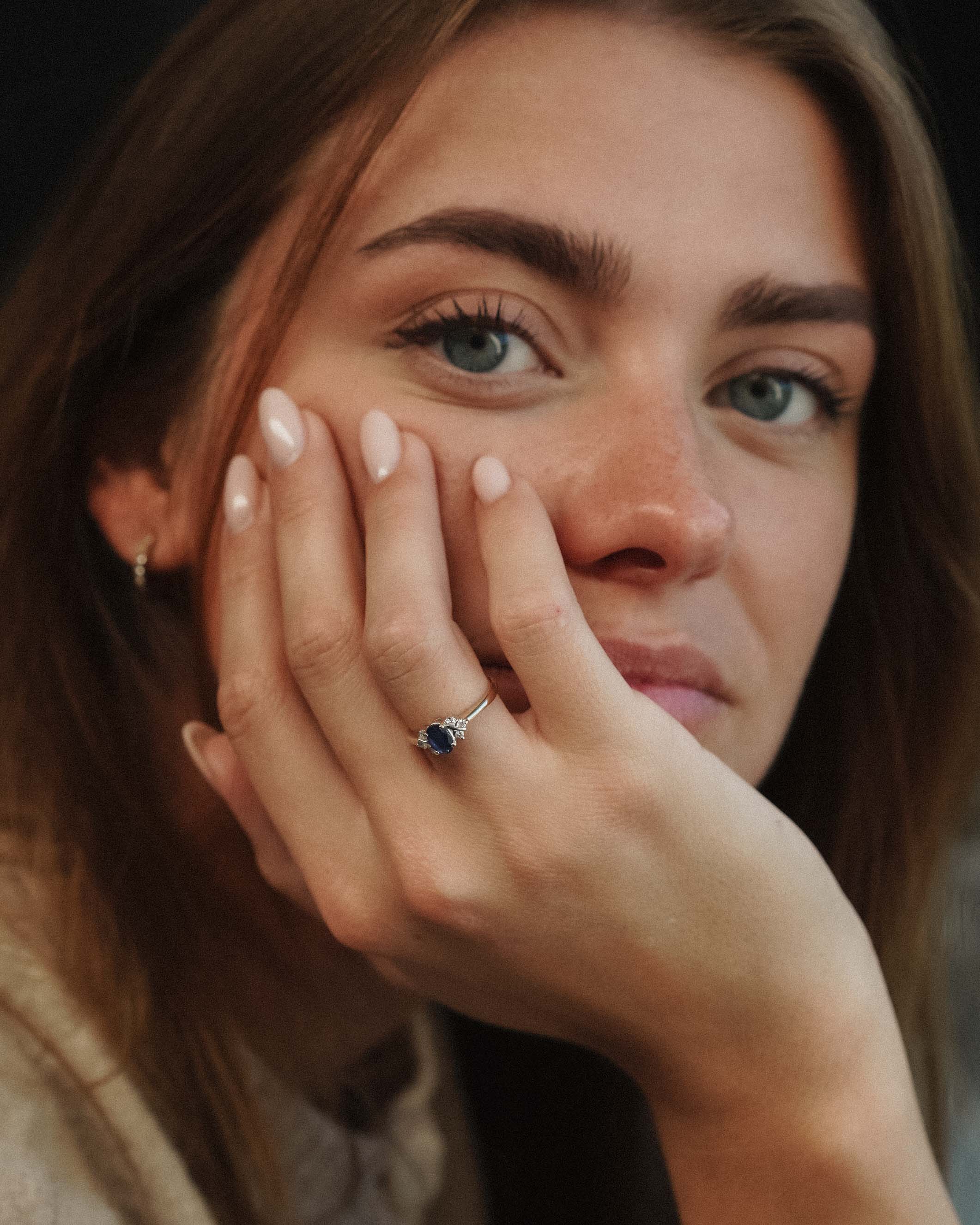 Xabia | Vintage Saffier & Diamant Pavé Ring