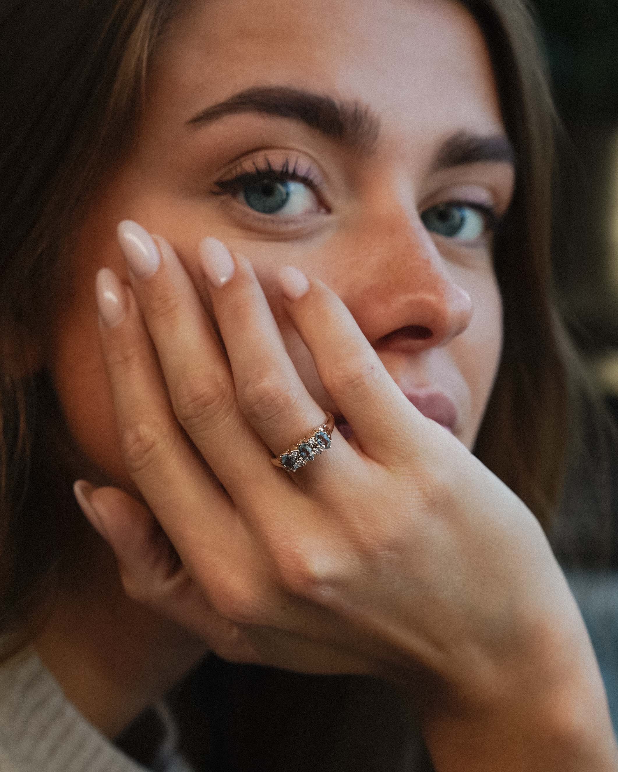 Seliane | Vintage Topaas & Diamant Dress Ring