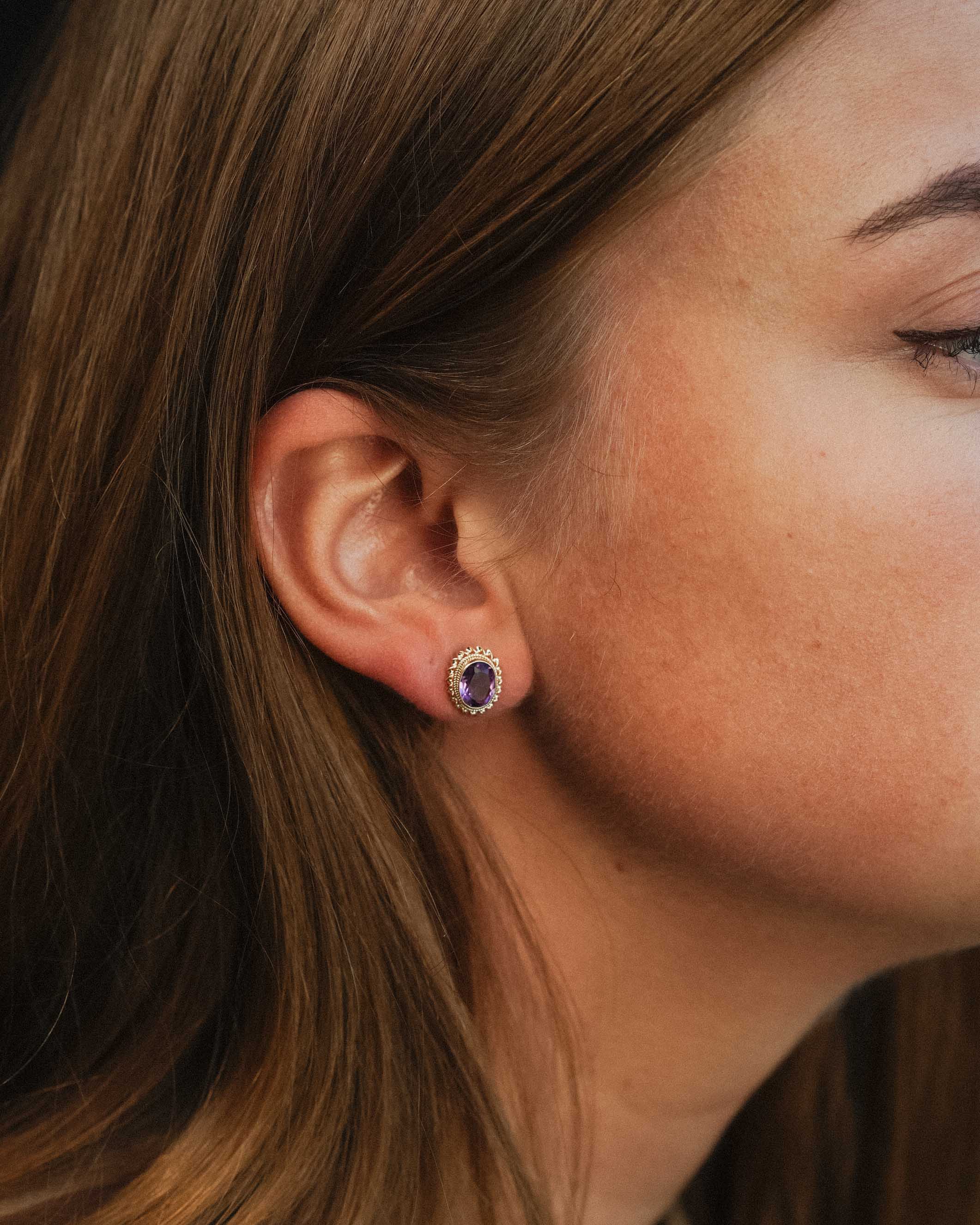 Claudia | Vintage Amethist Oorbellen