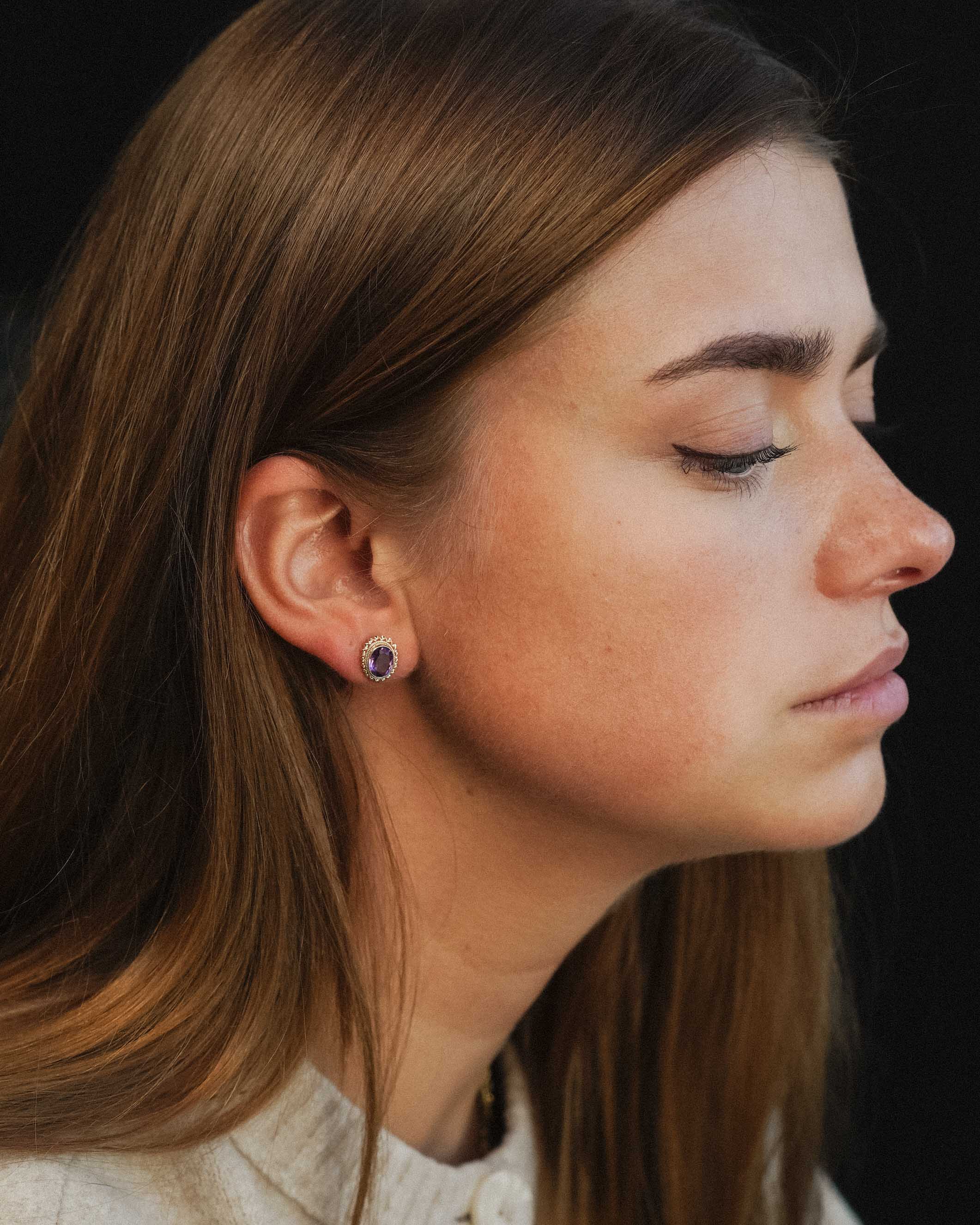 Claudia | Vintage Amethist Oorbellen