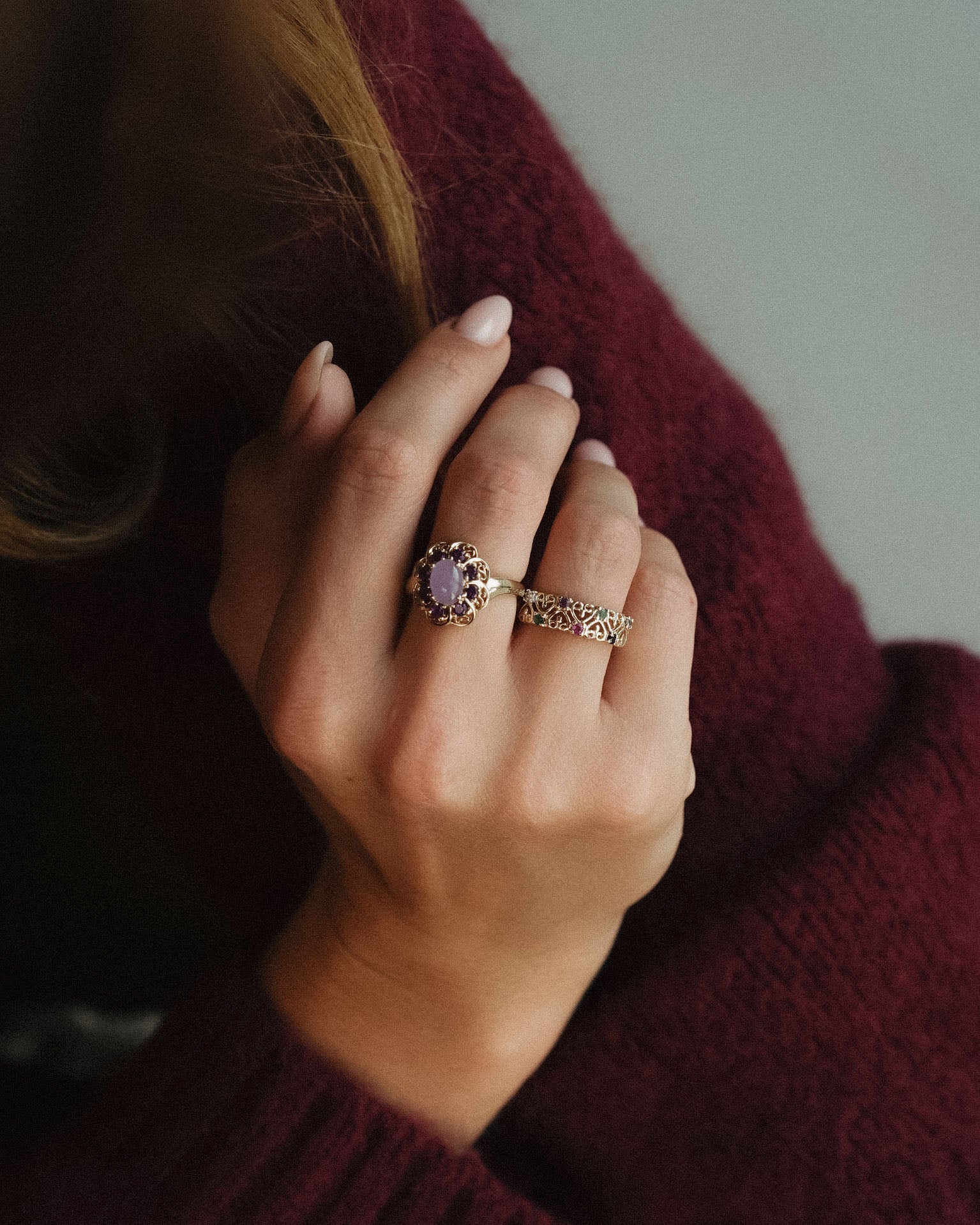 Coralie | Vintage “Dearest” Ring - Menina Amsterdam