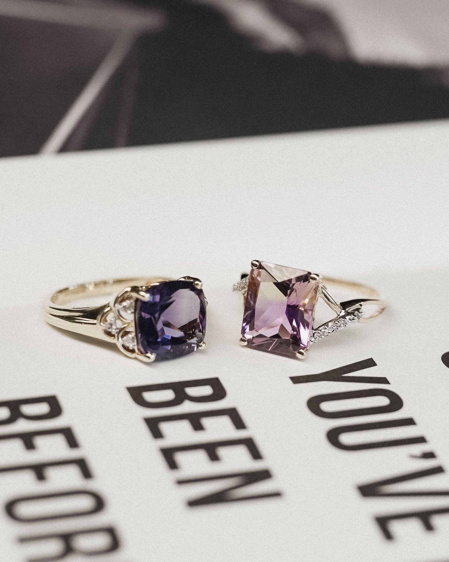 Orielle | Vintage Ioliet Solitaire & Diamant Details Ring