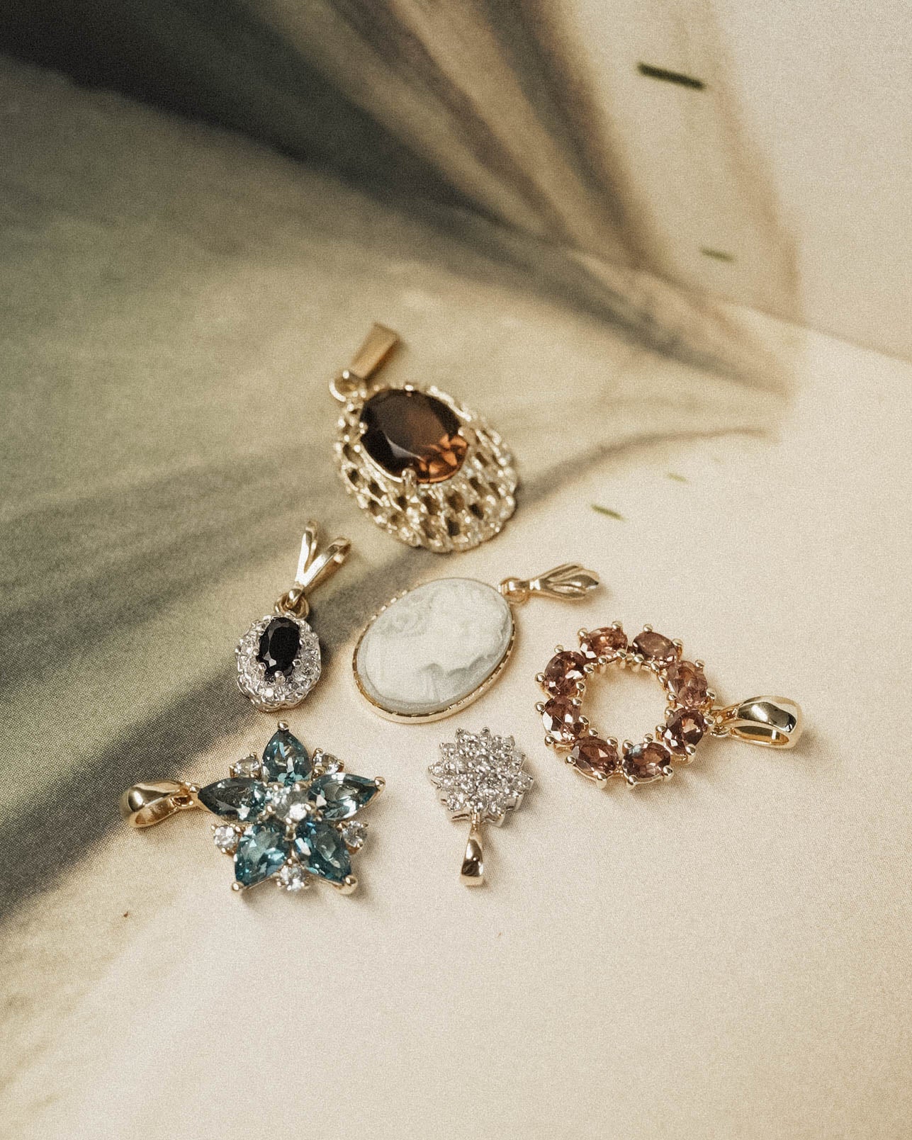 Lisanne | Vintage Saffier & Diamant Hanger