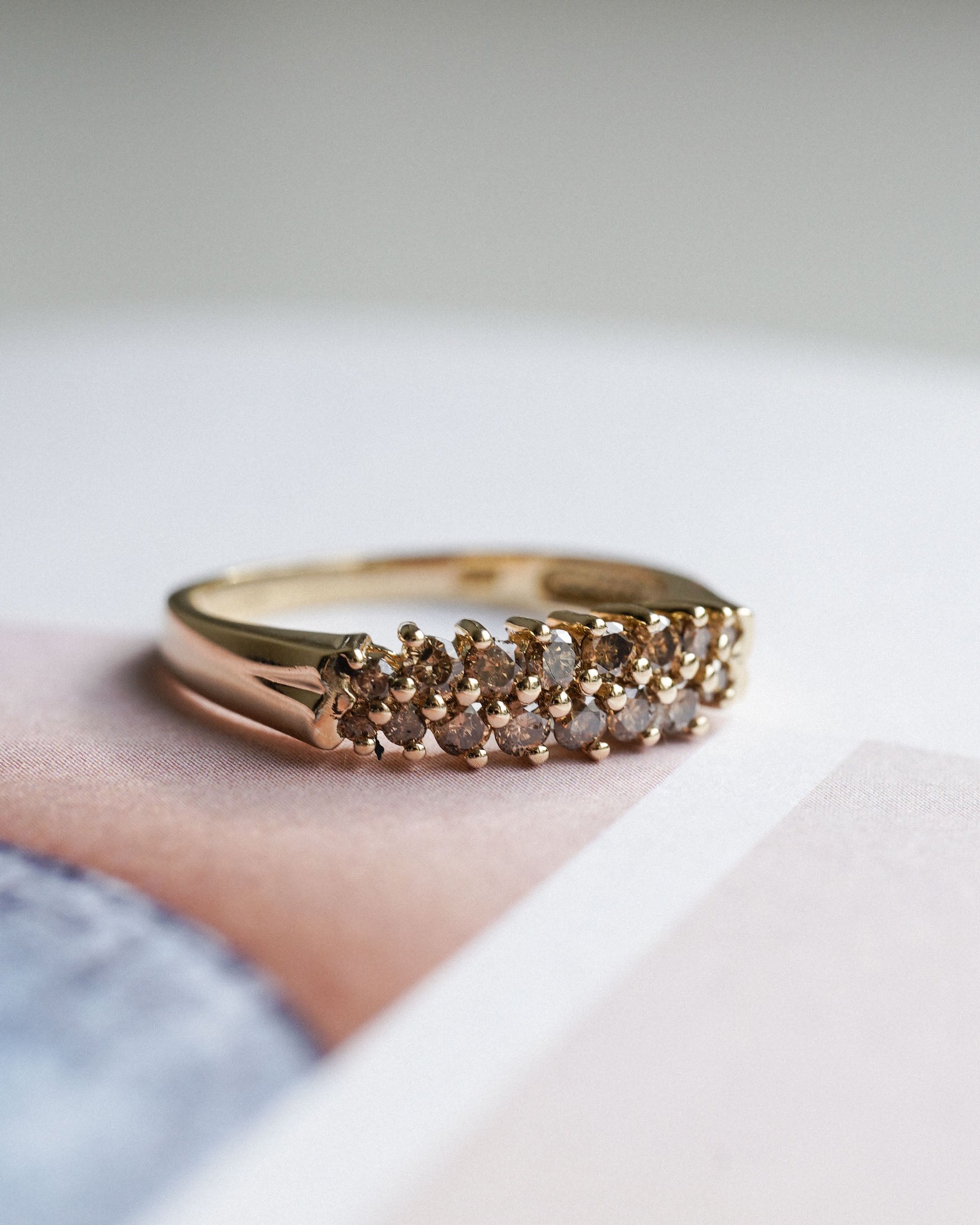 Celestine | Vintage Cognac Diamant Cluster Ring