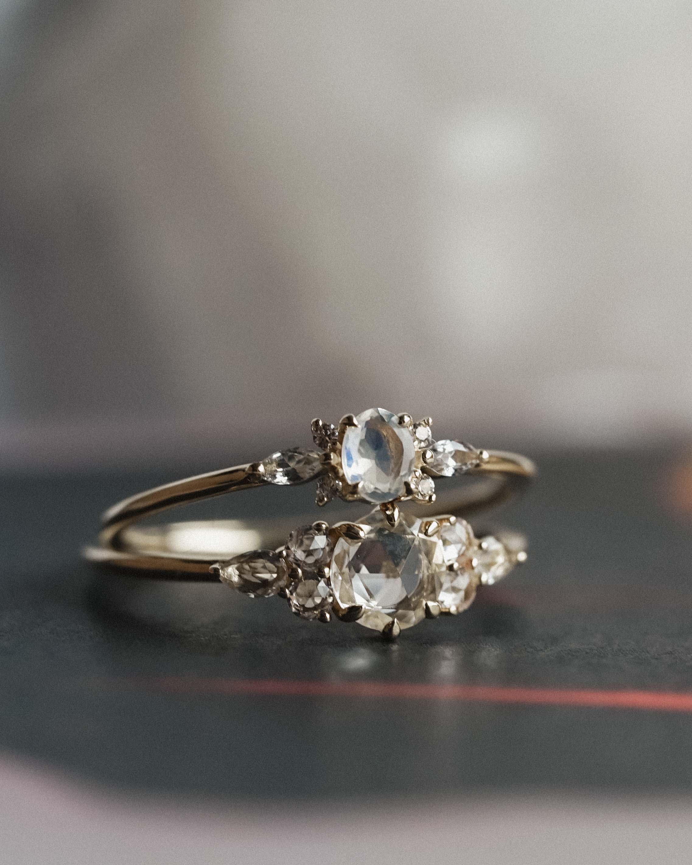 Eroni | 14K Witte Saffier Details Ring