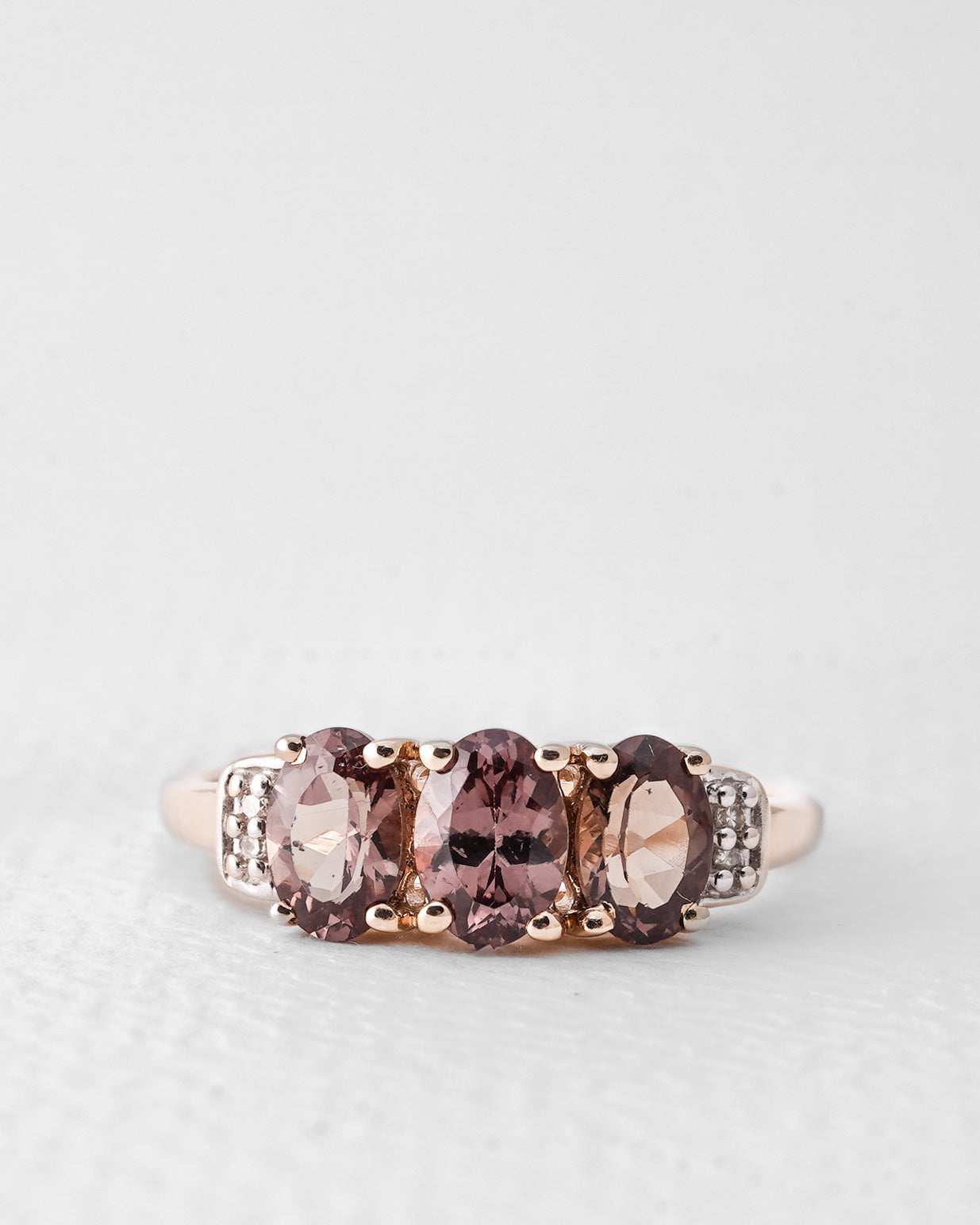 Aurelia | Vintage Kwarts & Diamant Driesteen Ring