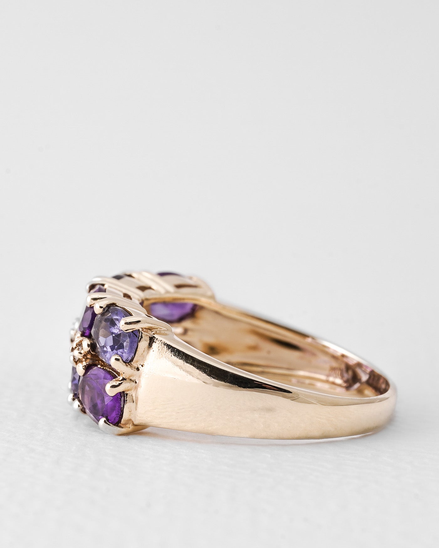 Valentina | Vintage Amethist, Ioliet & Diamant Cluster Ring