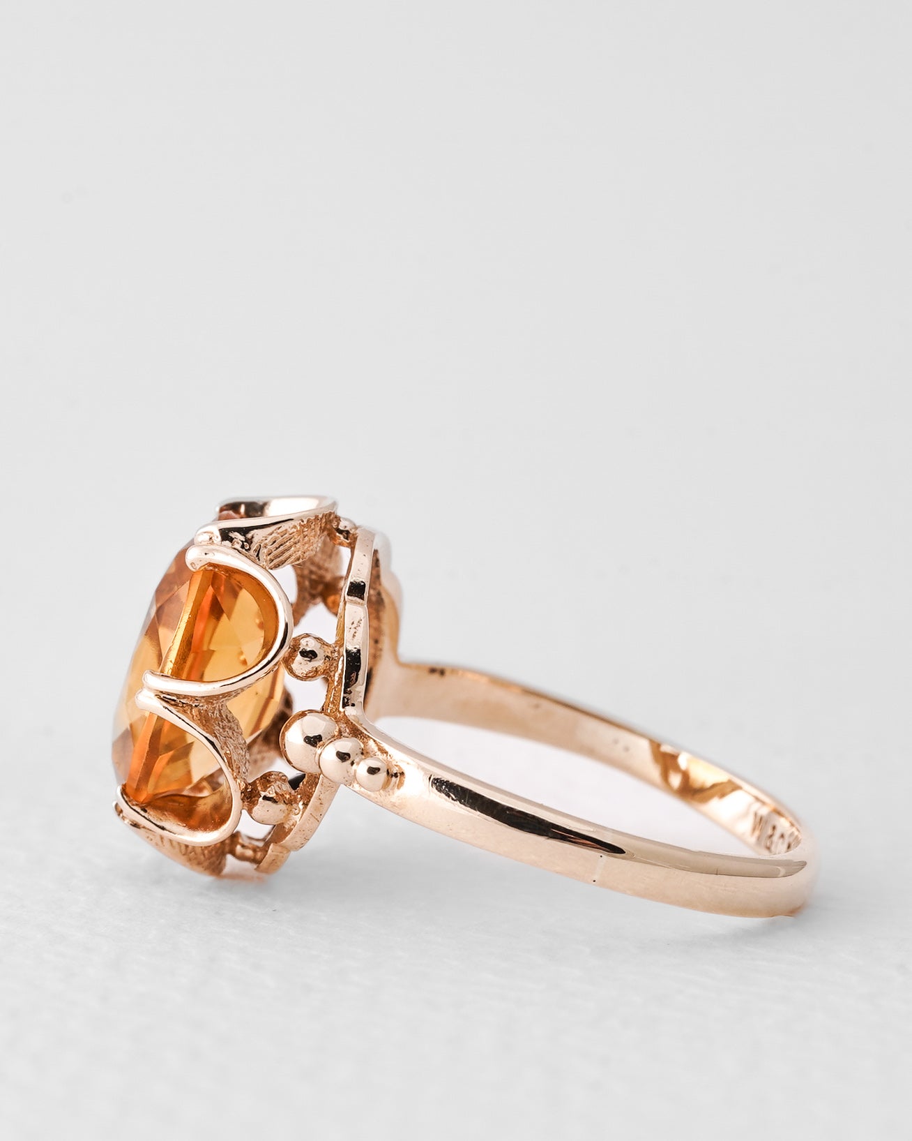 Fleur | Vintage Citrien Solitaire Ring