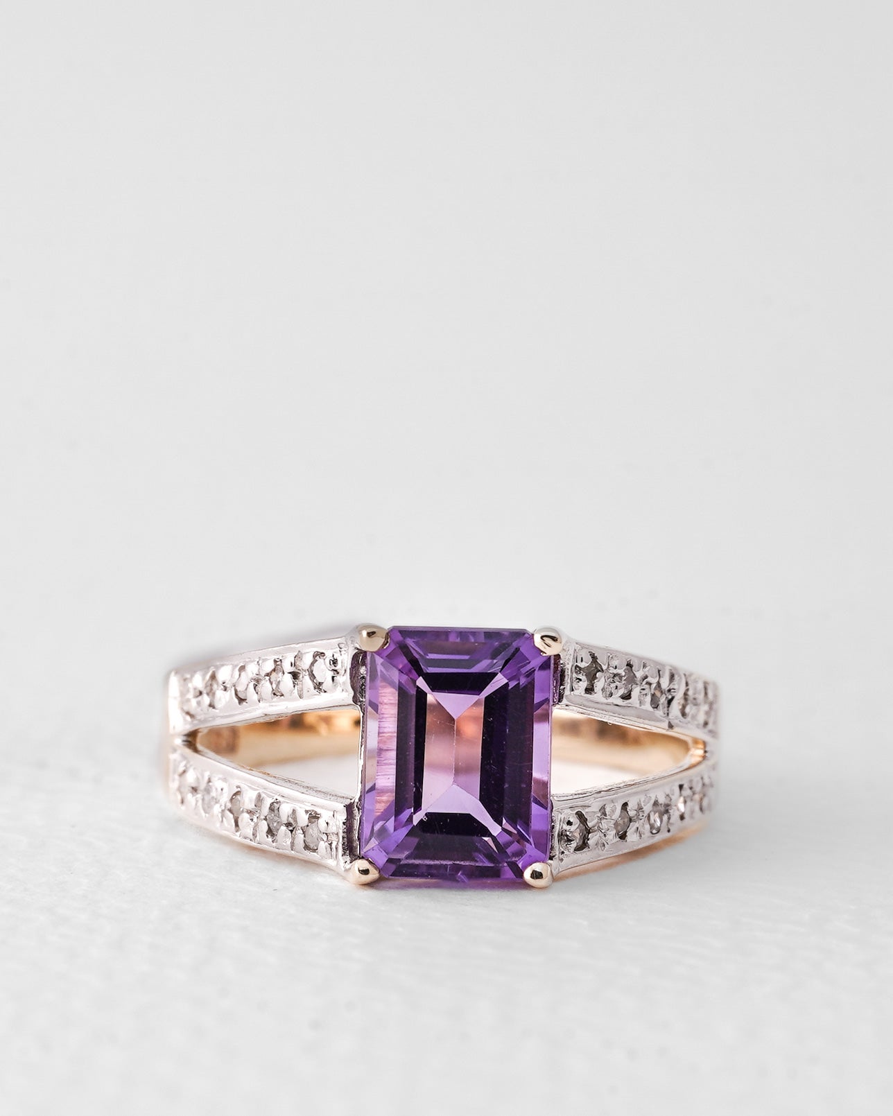 Aurora | Vintage Amethist & Diamant Cluster Ring