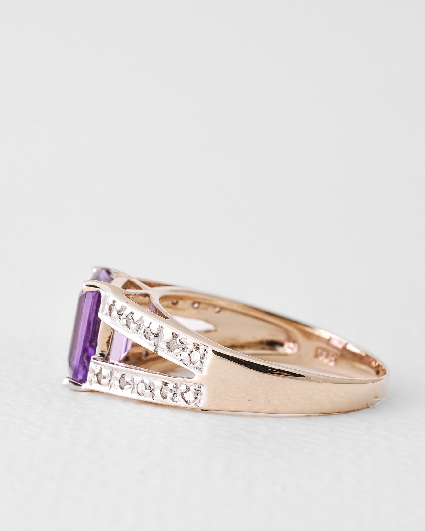 Aurora | Vintage Amethist & Diamant Cluster Ring