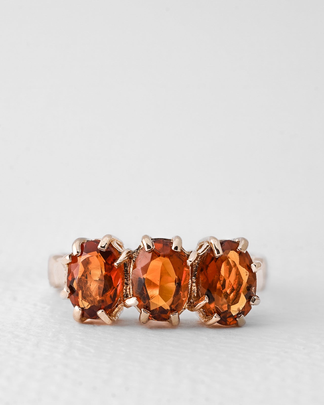 Giselle | Vintage Citrien Drie Steen Ring