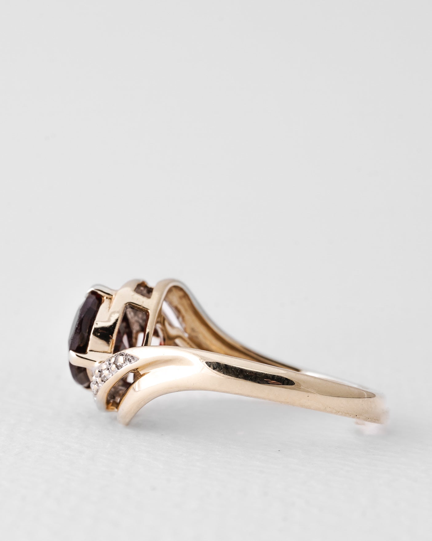 Isadora | Vintage Granaat & Diamant Cluster Ring