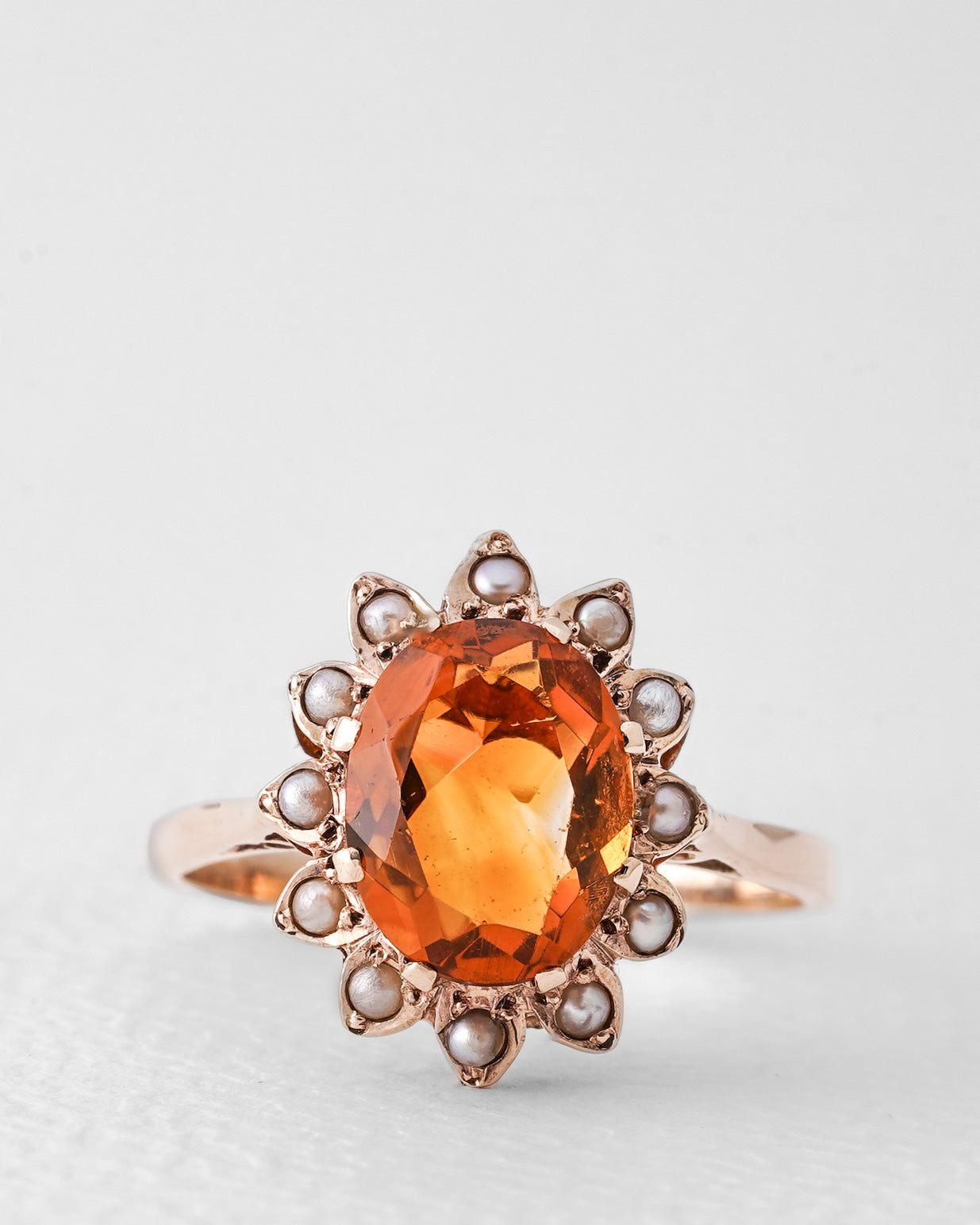 Margaux | Vintage Citrien & Parel Dress Ring